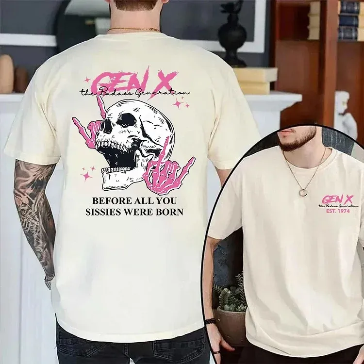 Personalized Double-Sided Generation X Custom Year Badass Generation Sweatshirt