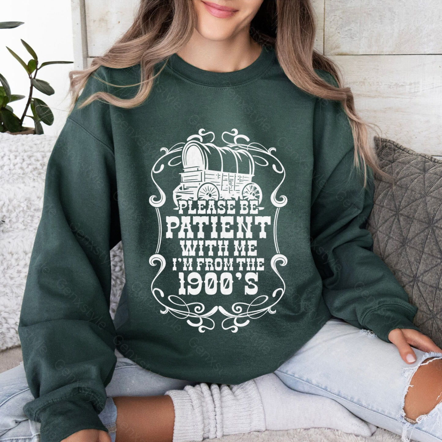 Please Be Patient with Me, I'm From the 1900's - Print Unisex Crewneck XXII