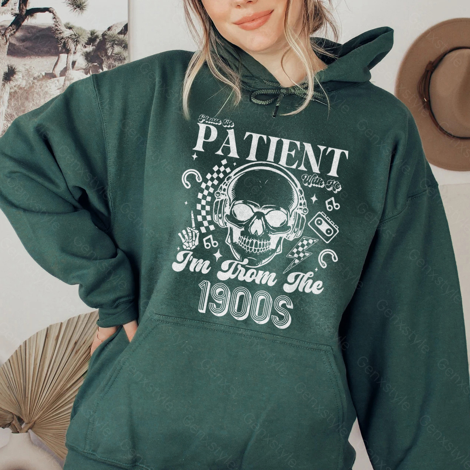Please Be Patient with Me, I'm From the 1900's - Print Unisex Hoodie XXVII