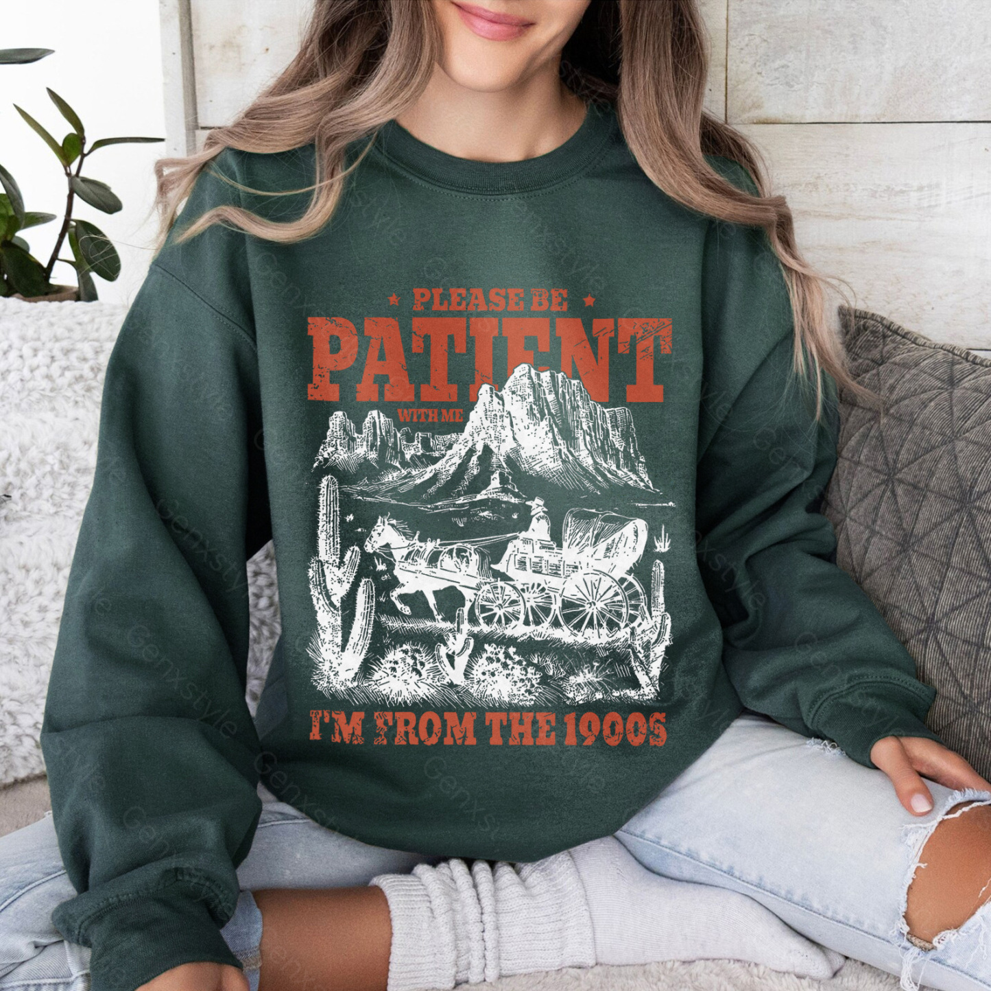 Please Be Patient with Me, I'm From the 1900's - Print Unisex Crewneck XXIII
