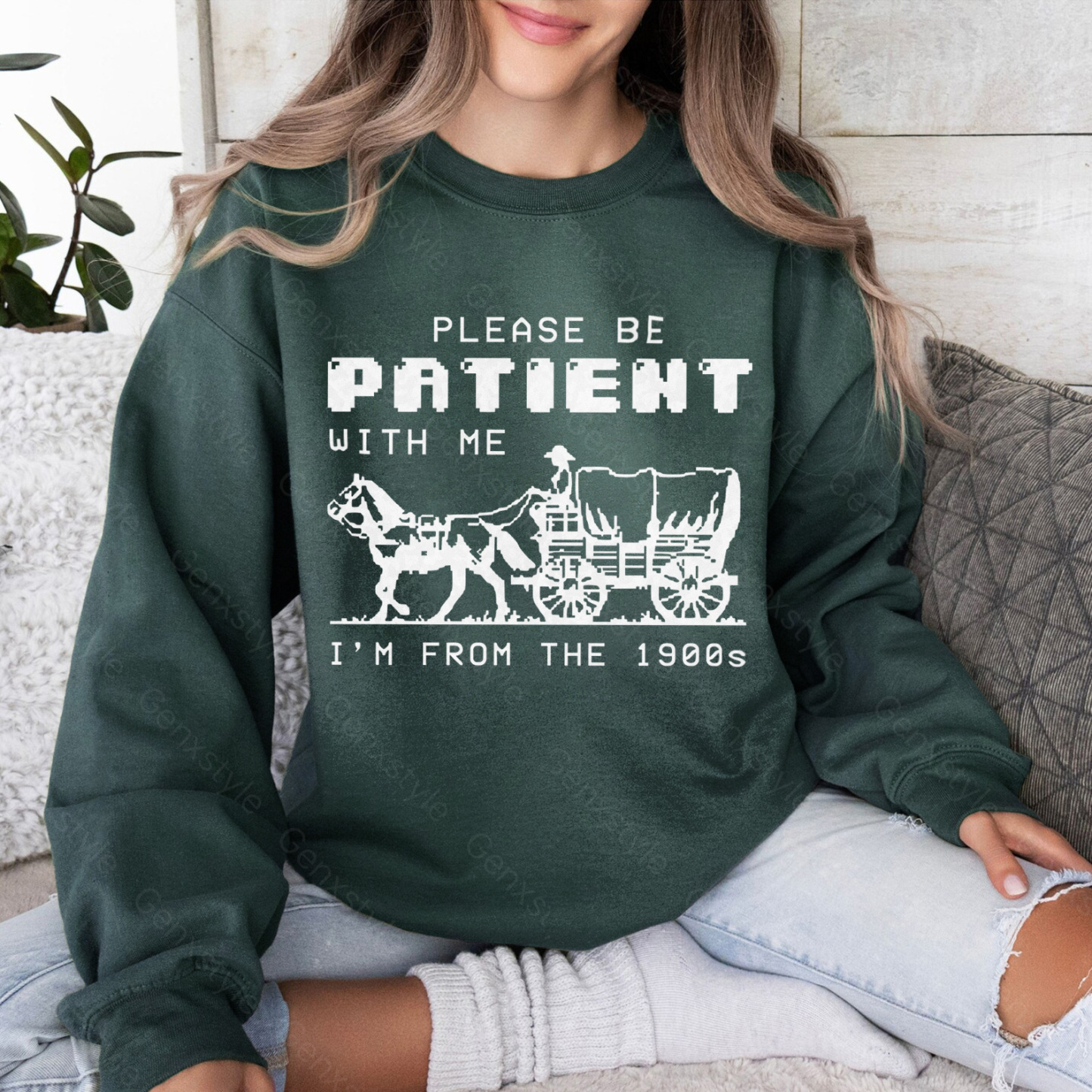 Please Be Patient with Me, I'm From the 1900's - Print Unisex Crewneck XXIV