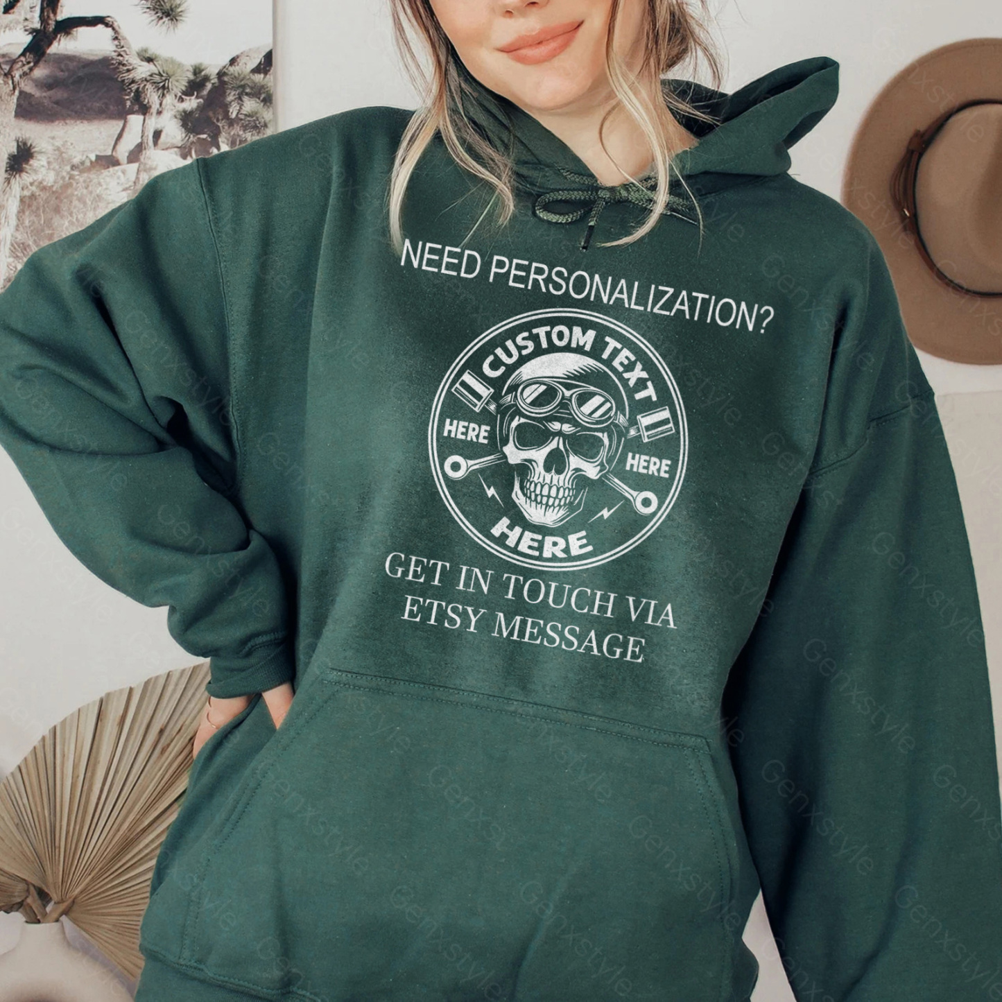 Generation X Skull Motorcycle Hoodie