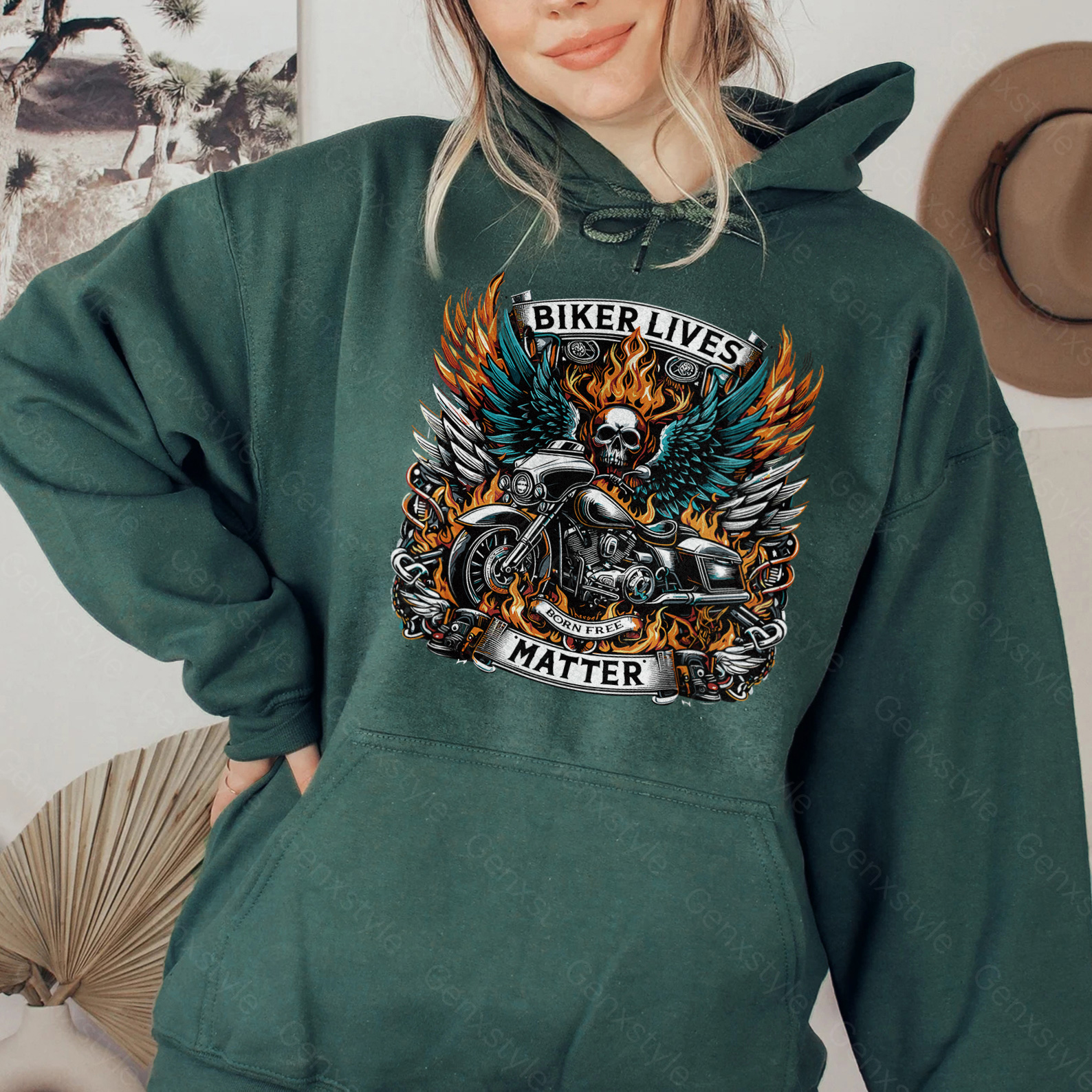 Generation X Biker Lives Matter Hoodie