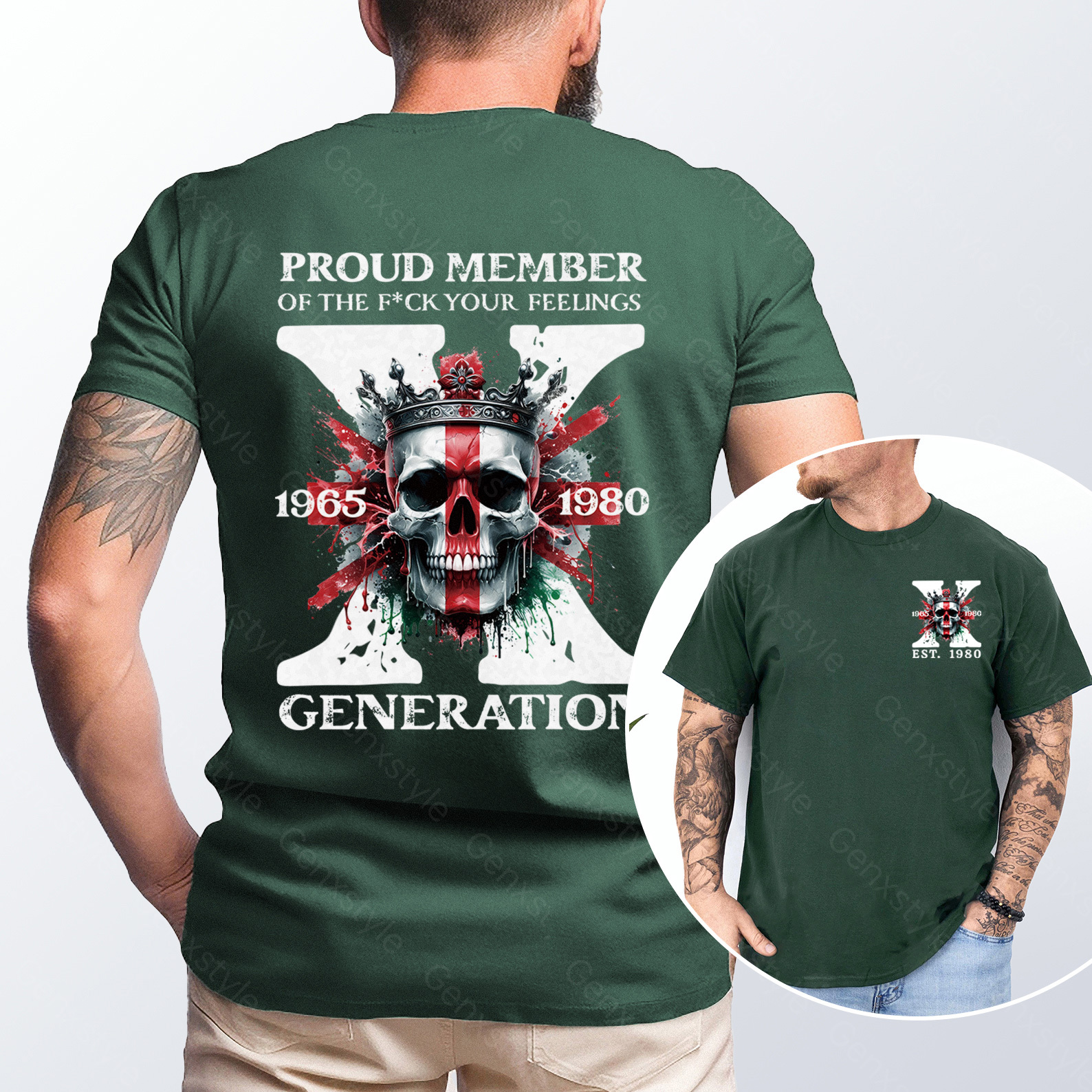 Britain Funny Skull Generation X T-shirt