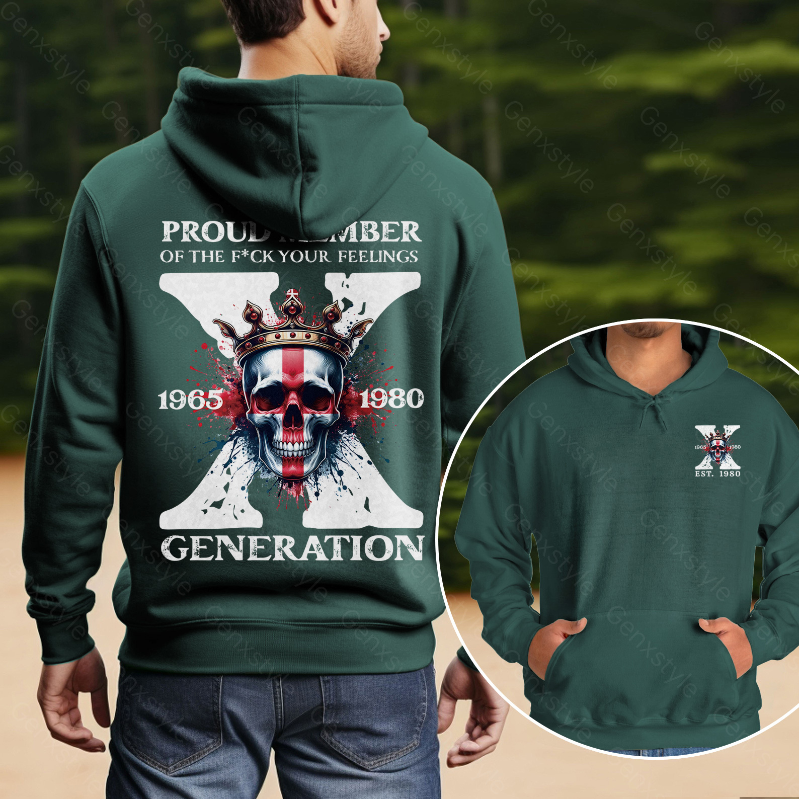 Britain Funny Skull Generation X Hoodie