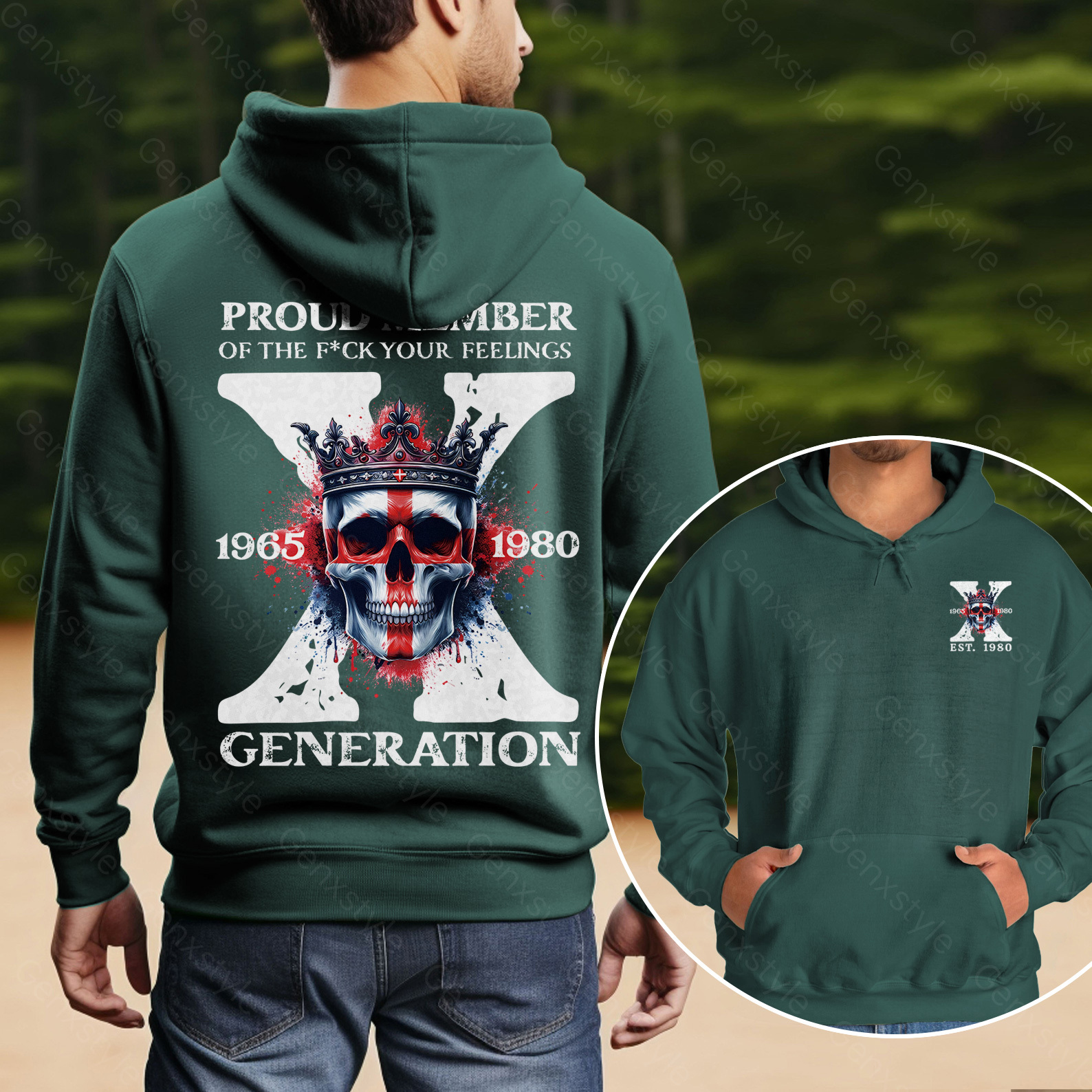 Britain Funny Skull Generation X Hoodie