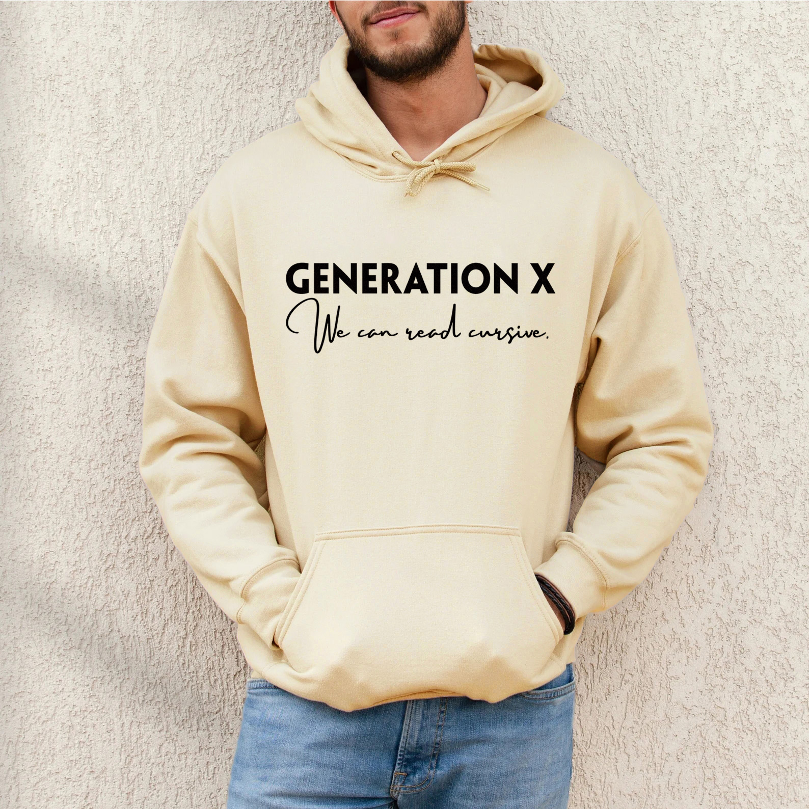 Gen X We Can Read Cursive Hoodie