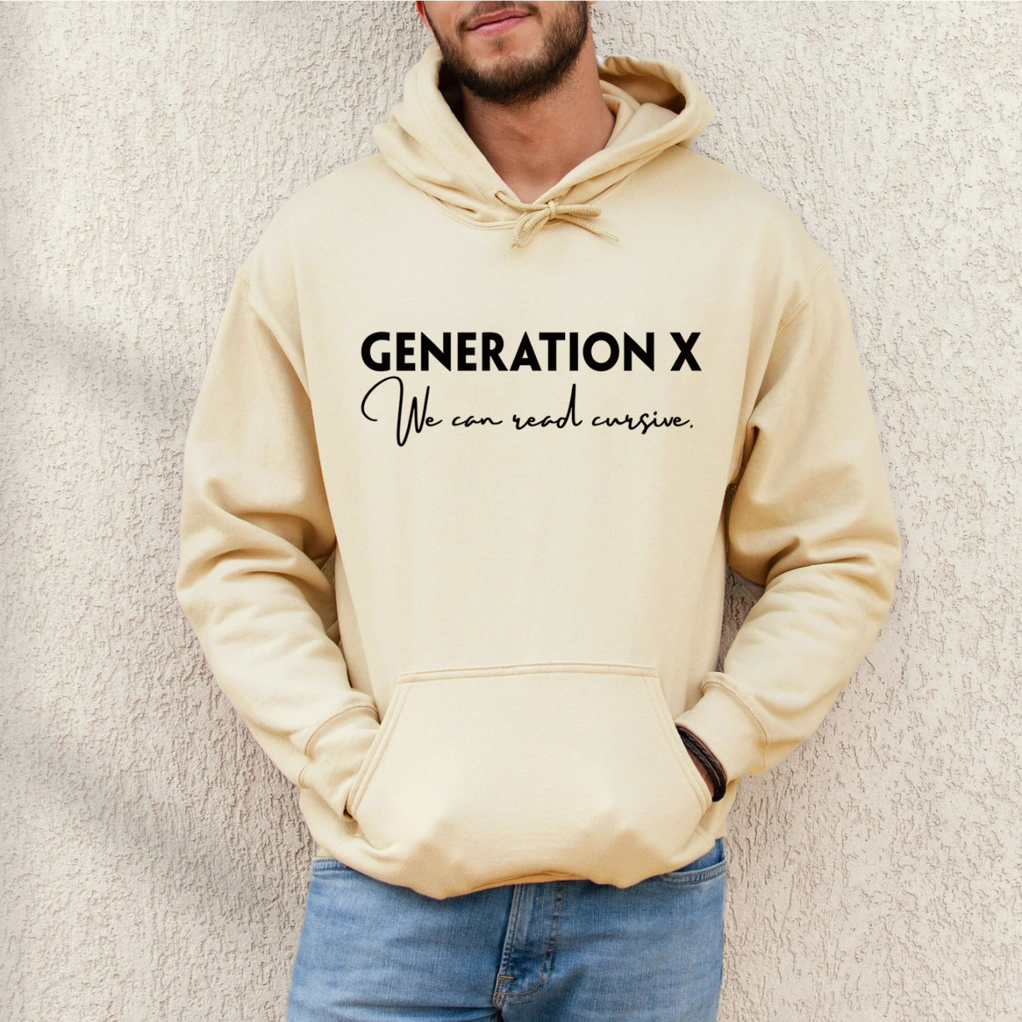 Gen X We Can Read Cursive Hoodie