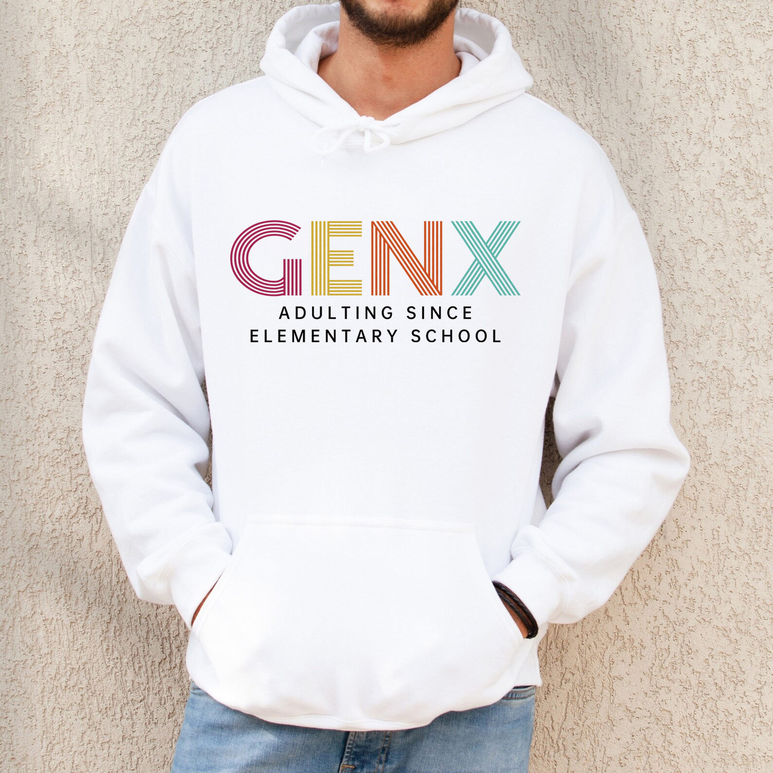 Gen X Adulting Since Elementary School Hoodie