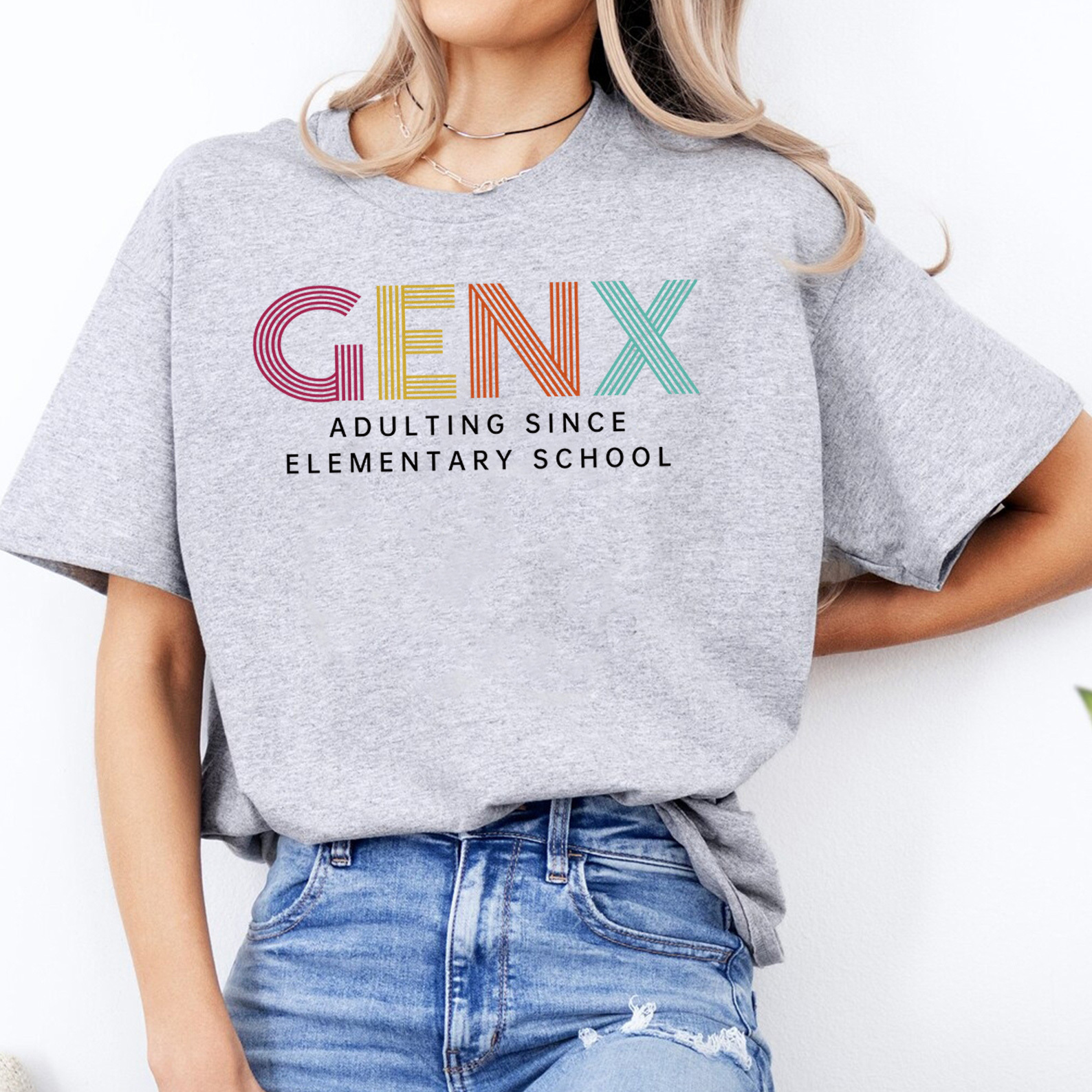 Gen X Adulting Since Elementary School T-Shirt
