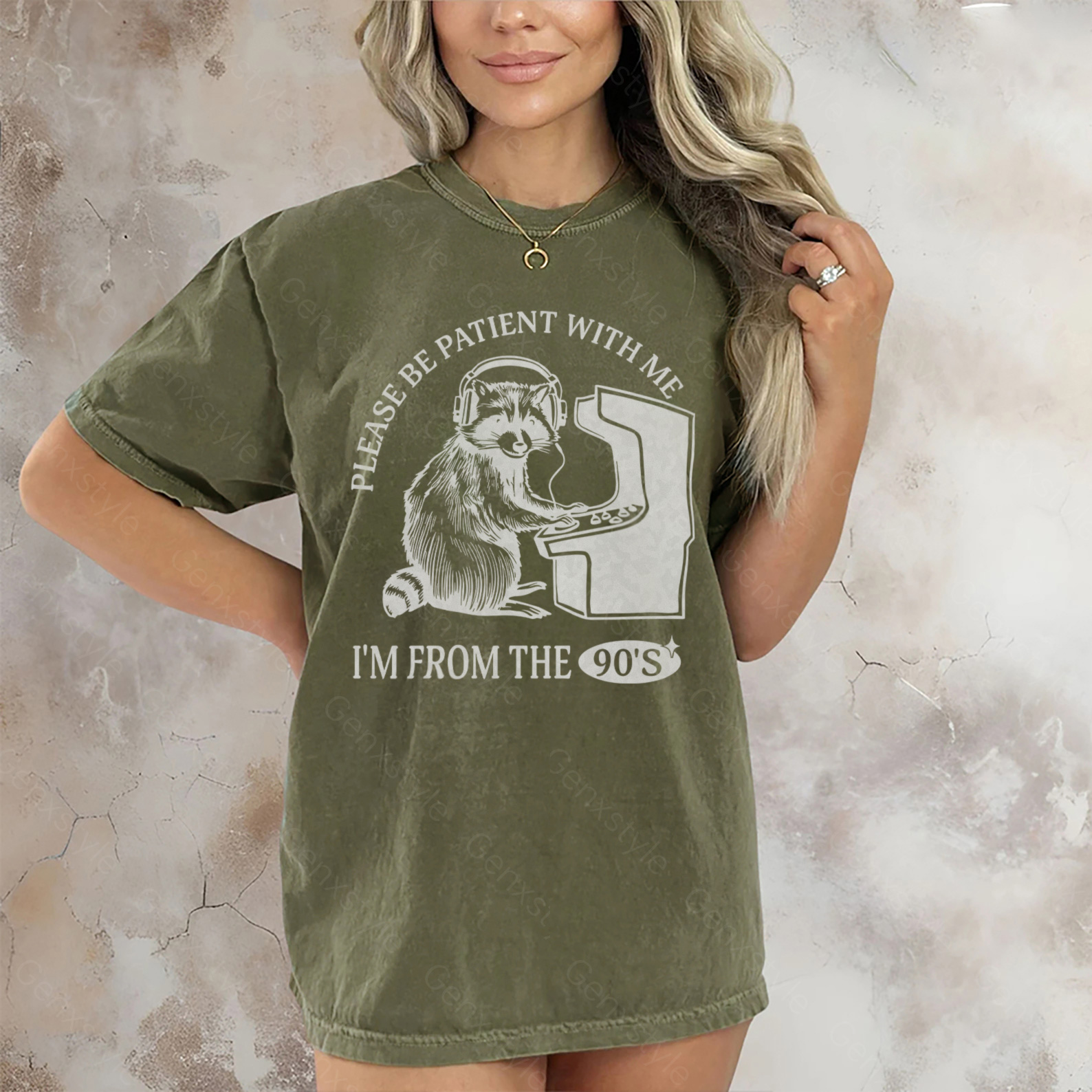 Washed Please Be Patient with Me, I'm From the 1900's - Print Unisex Crewneck XXXV