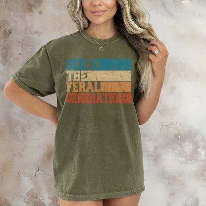 Washed Retro Vintage Gen X T-shirt