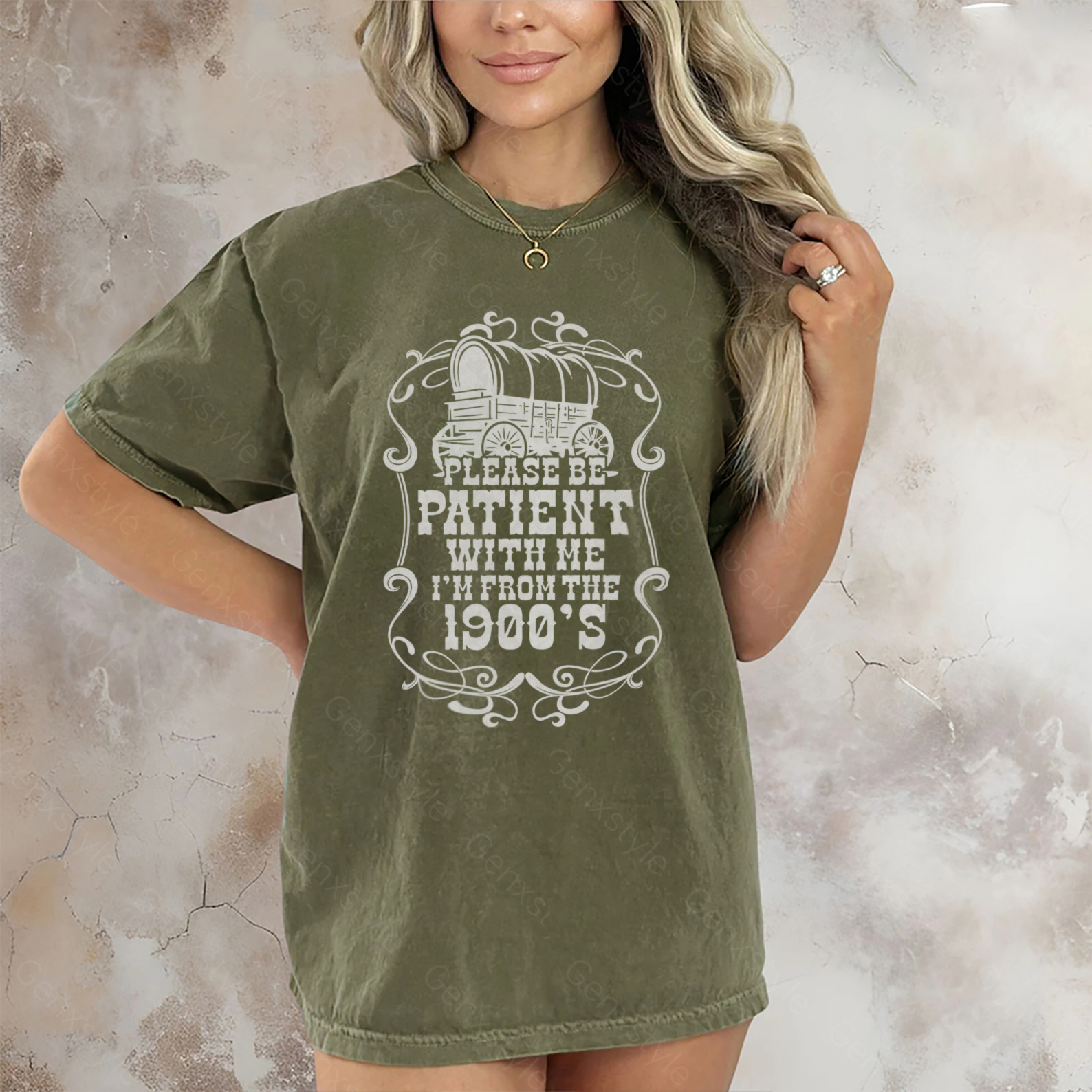 Washed Please Be Patient with Me, I'm From the 1901's - Print Unisex Shirt XXII