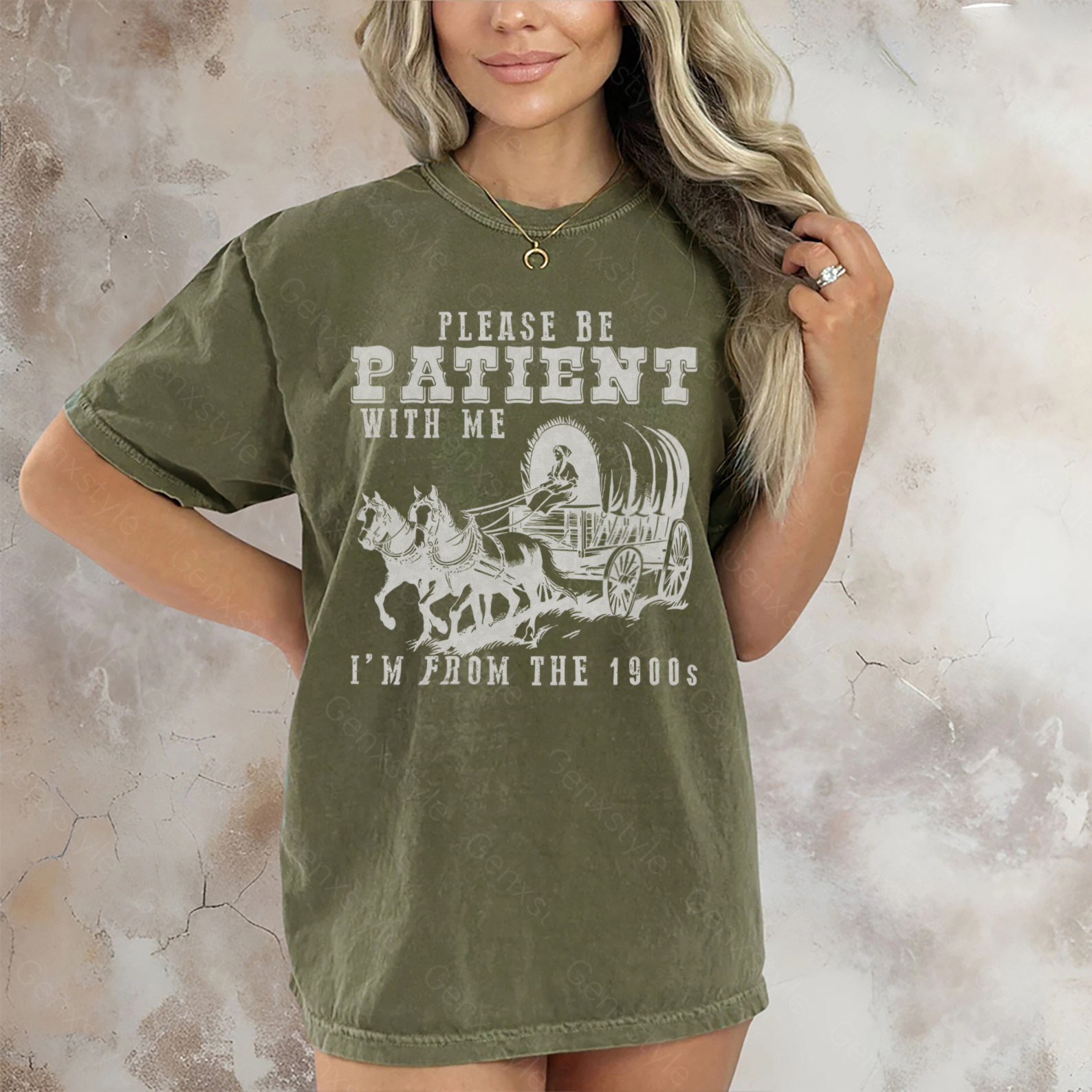 Washed Please Be Patient with Me, I'm From the 1904's - Print Unisex Shirt XXV