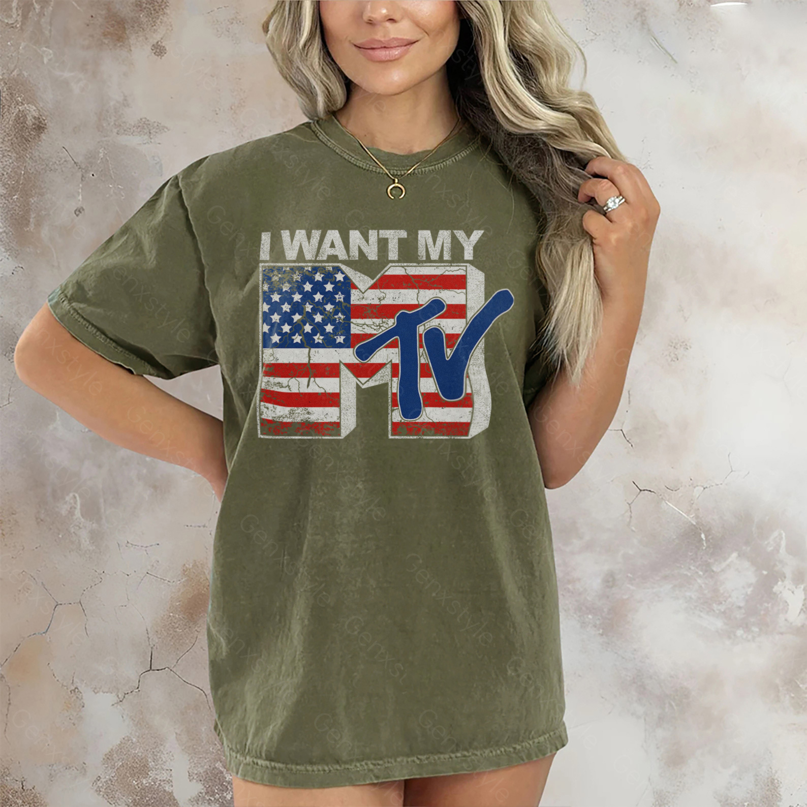 Washed I Want My MTV USA T-shirt