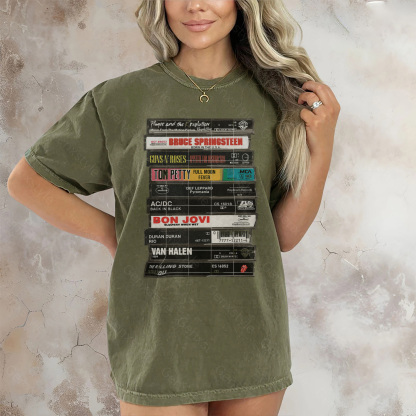 Washed Rock Cassettes Tape T-shirt