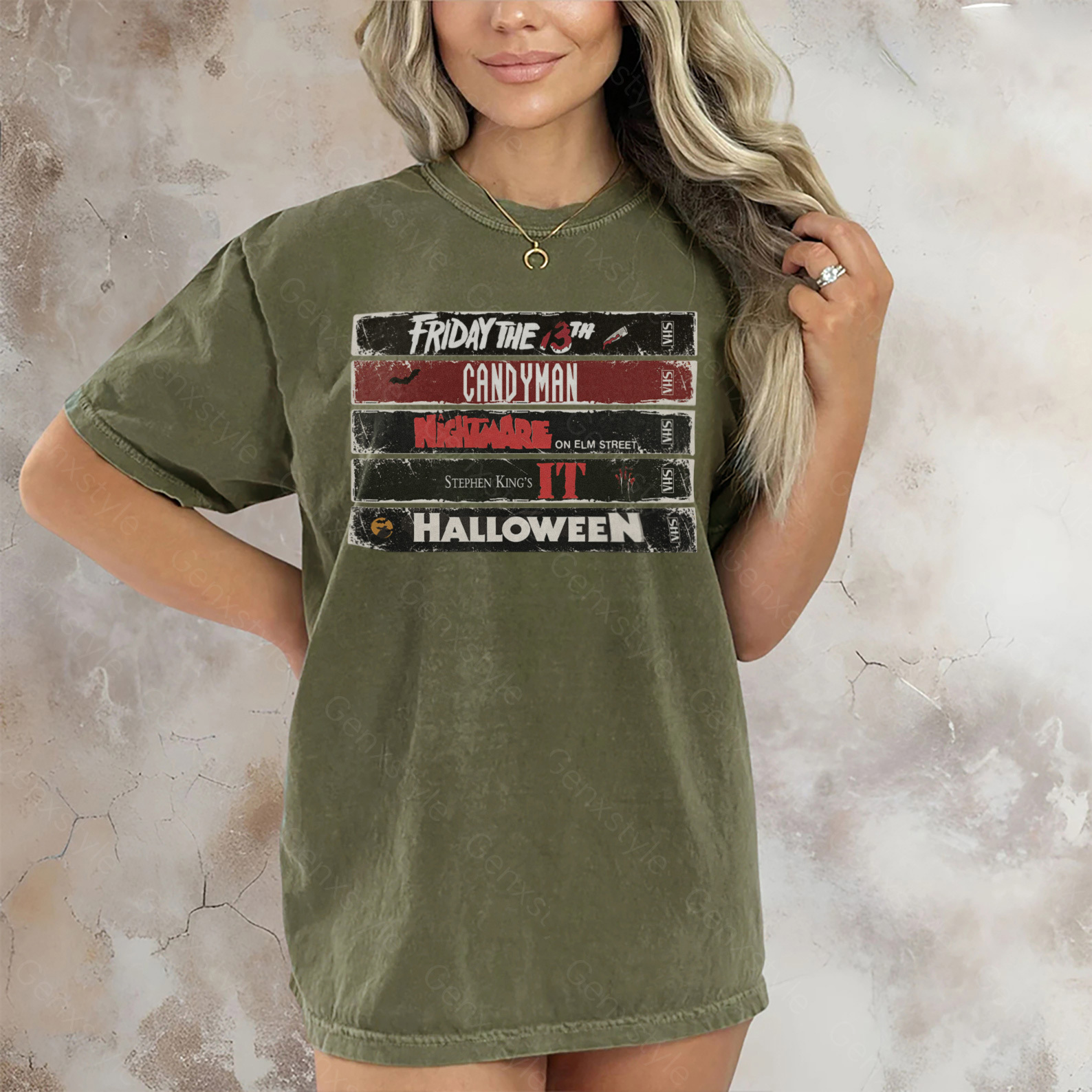 Washed 90s Halloween Horror Movie T-shirt