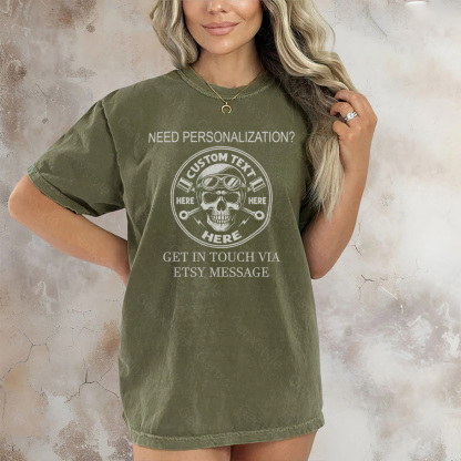 Washed Generation X Skull Motorcycle T-shirt