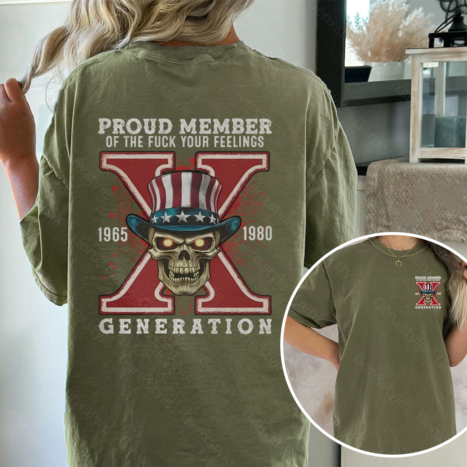 Washed New Version Generation X FAFO shirt Double Side Print T-shirt