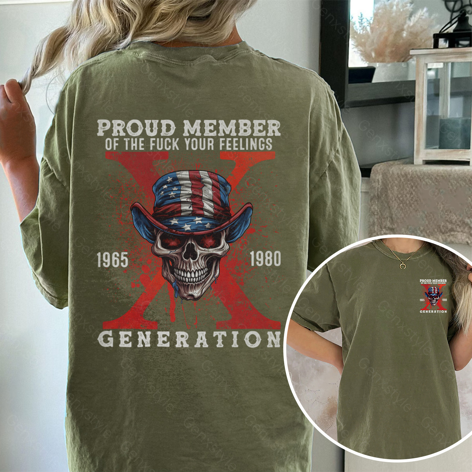Washed Proud Member Fck Your Feelings Generation X T-shirt