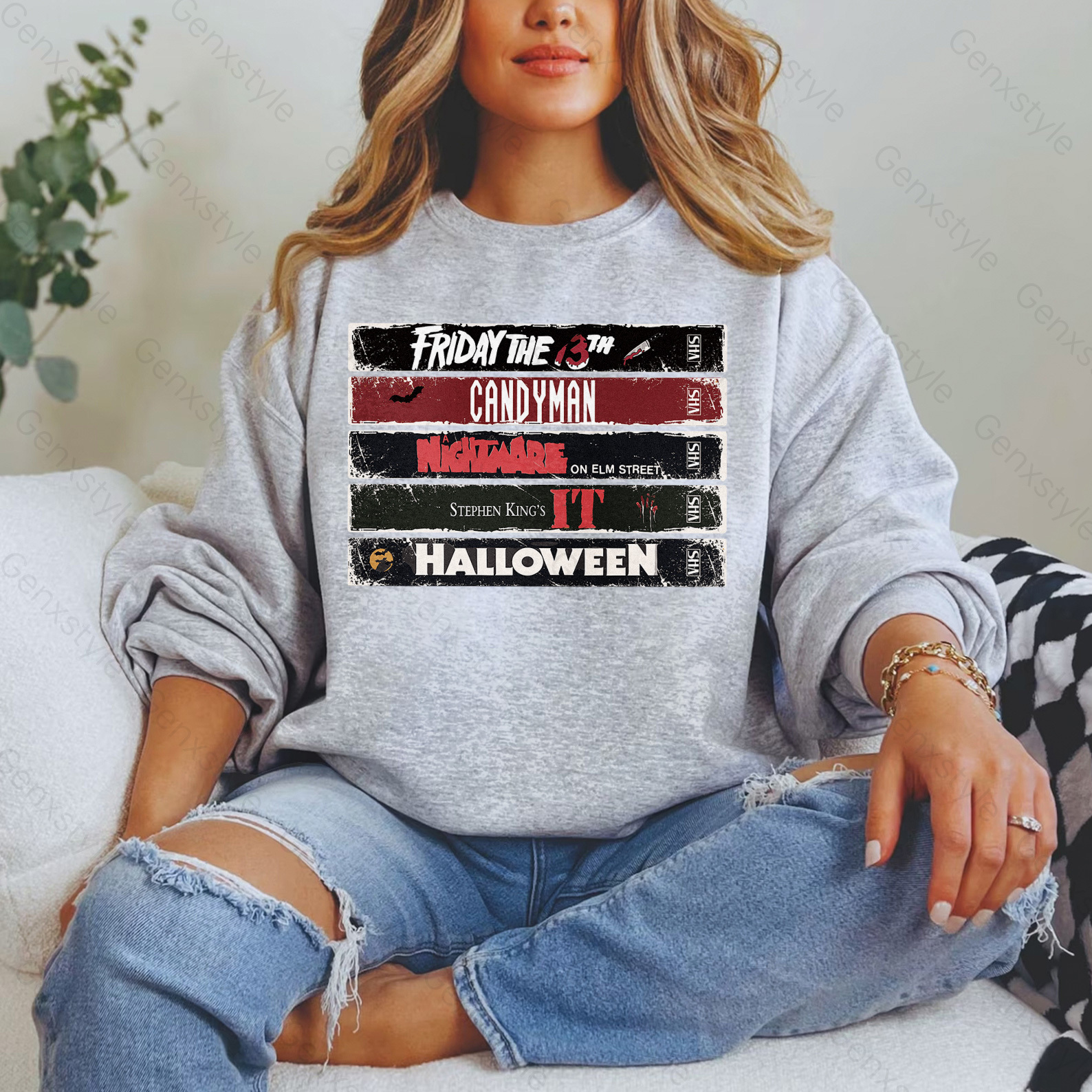 90s Halloween Horror Movie Crewneck