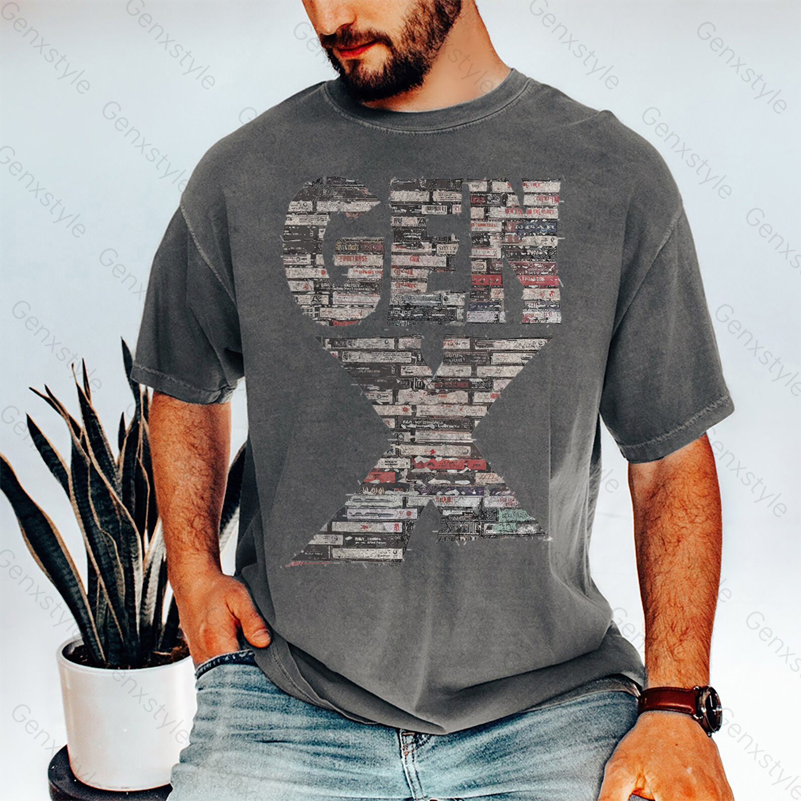 Washed Gen X 80s Rock Cassettes T-shirt