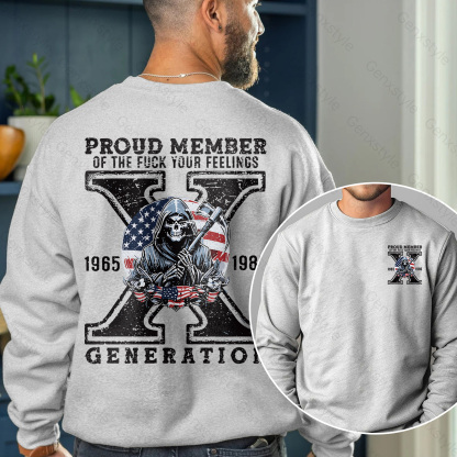 Generation X Skull Design Crewneck