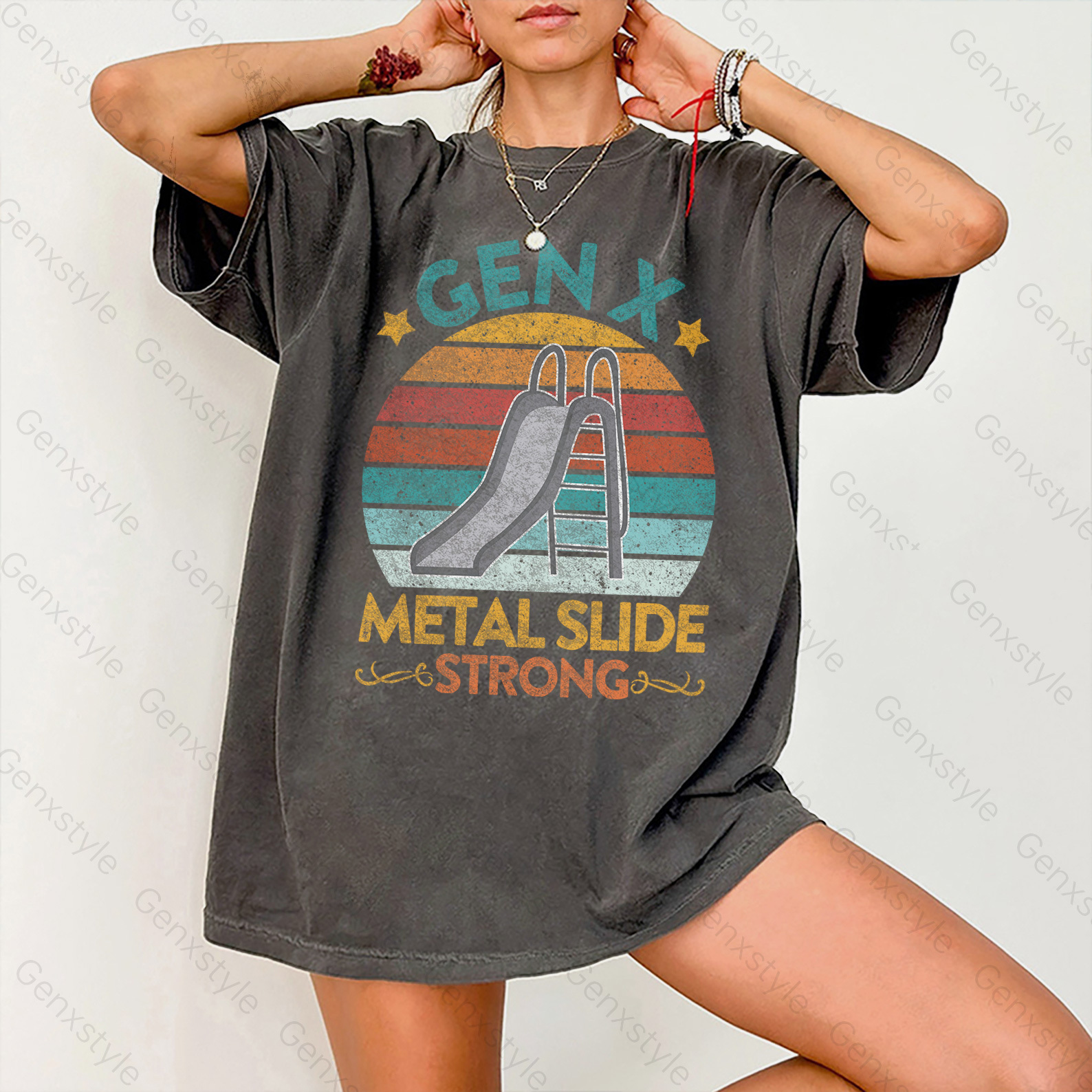 Washed Gen X Metal Slide A Strong T-shirt