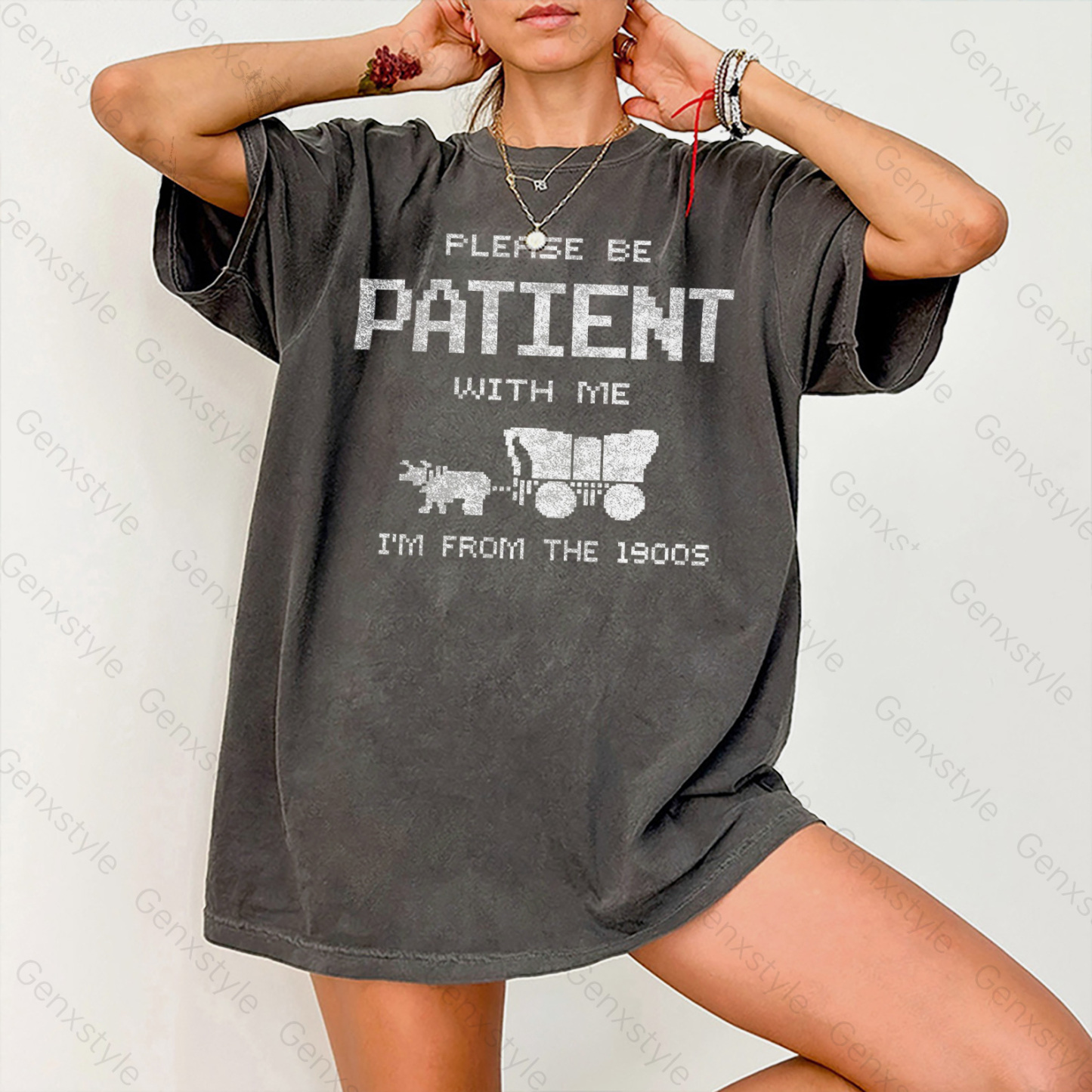 Washed Please Be Patient with Me, I'm From the 1900's - Print Unisex Shirt I