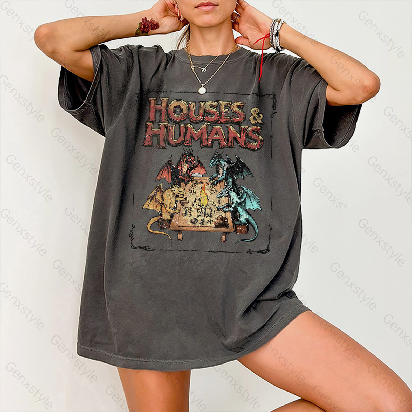 Washed Houses and Humans D&D T-shirt