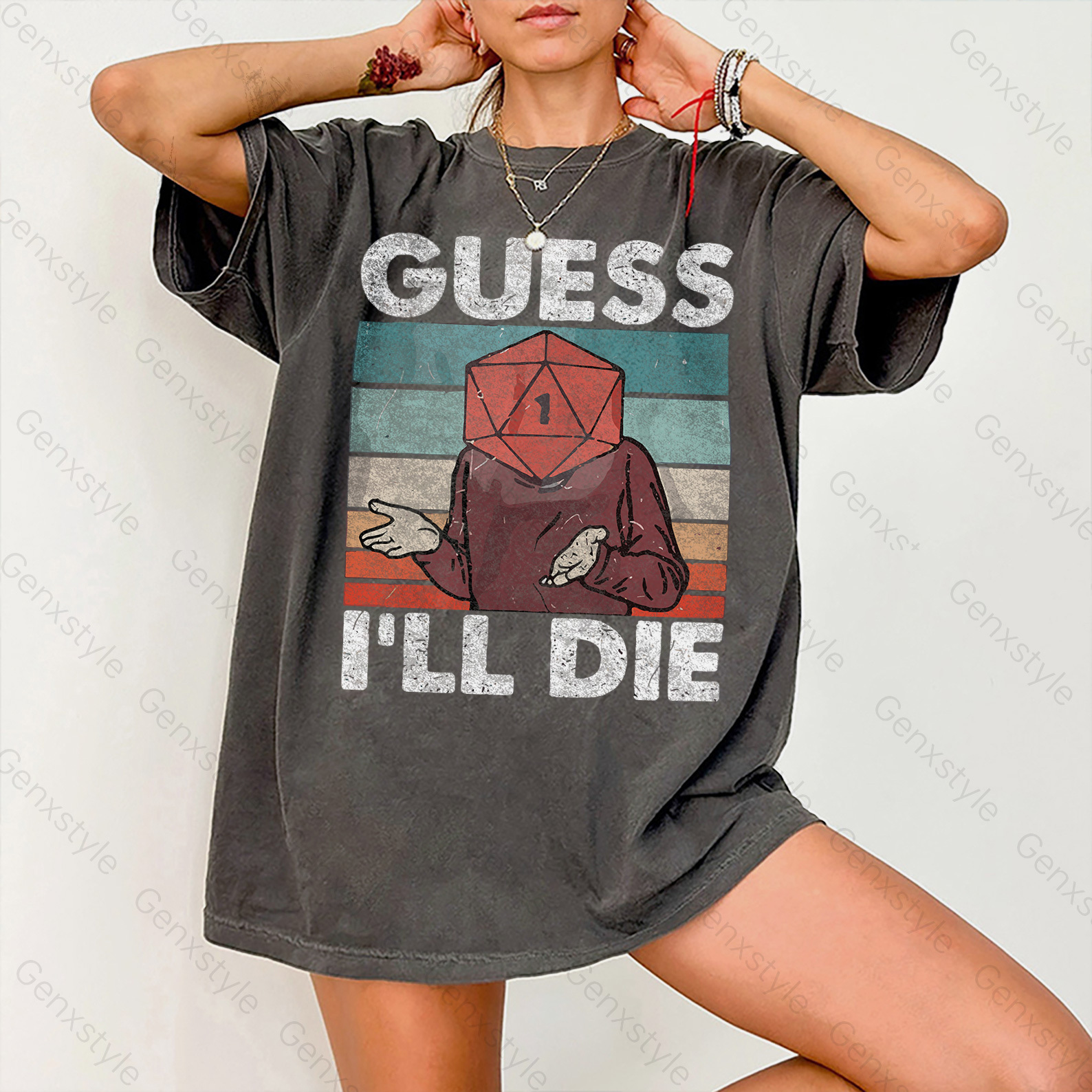Washed Guess I'll Die D&D Vintage T-shirt