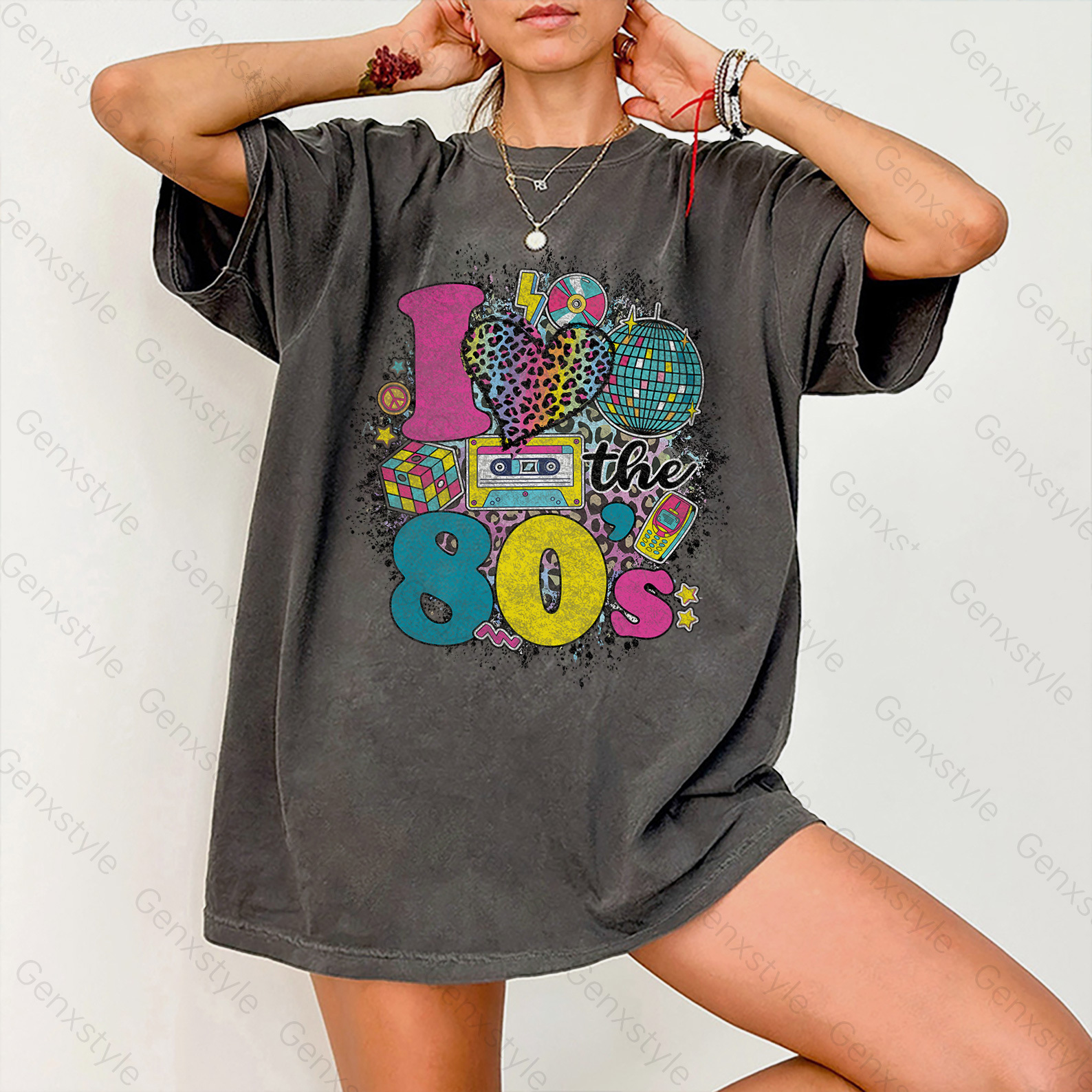 Washed Retro 80s T-shirt