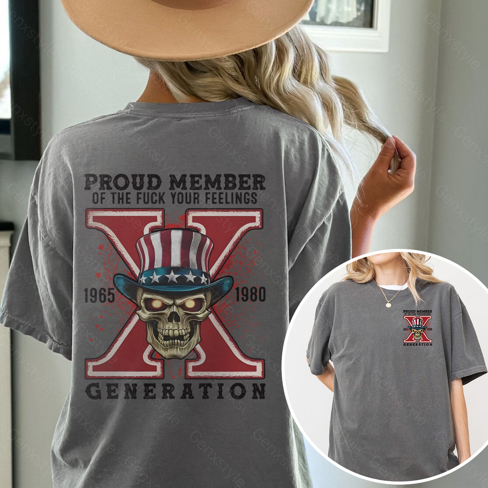 Washed New Version Generation X FAFO shirt Double Side Print T-shirt