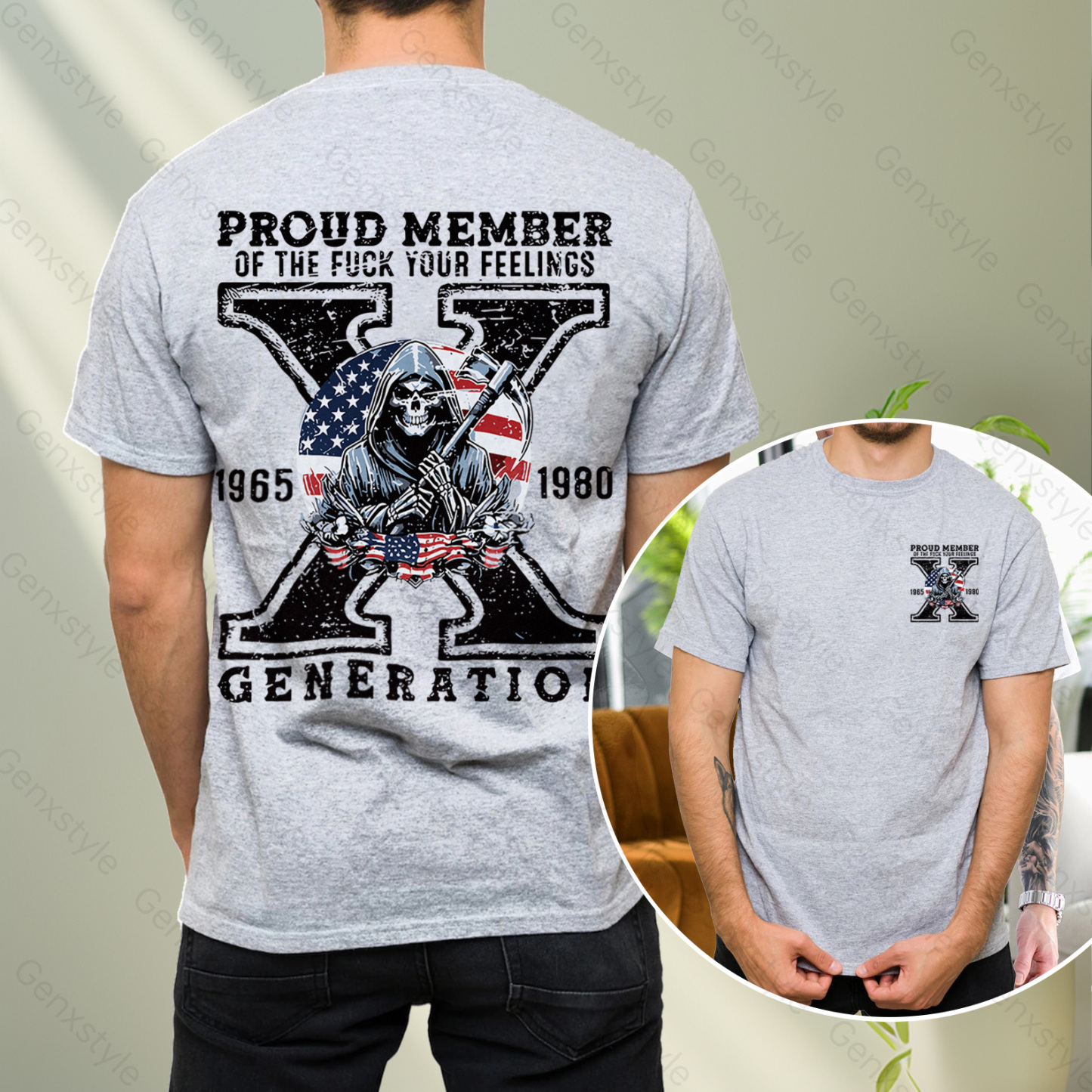 Generation X Skull Design T-shirt