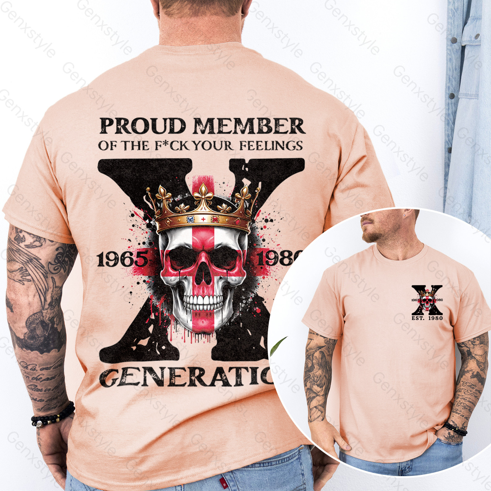 Britain Funny Skull Generation X T-shirt