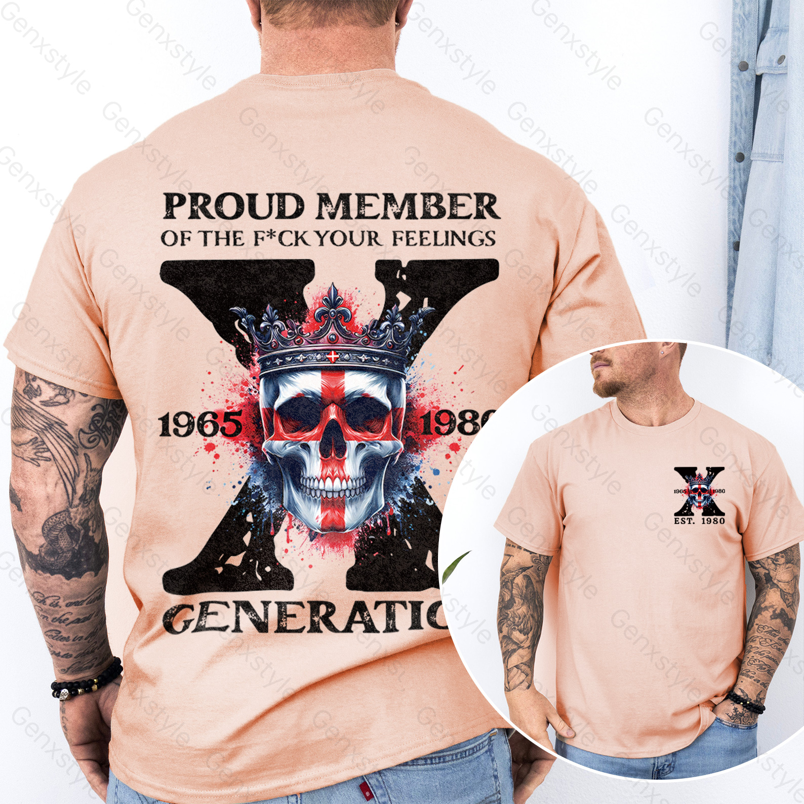 Britain Funny Skull Generation X T-shirt