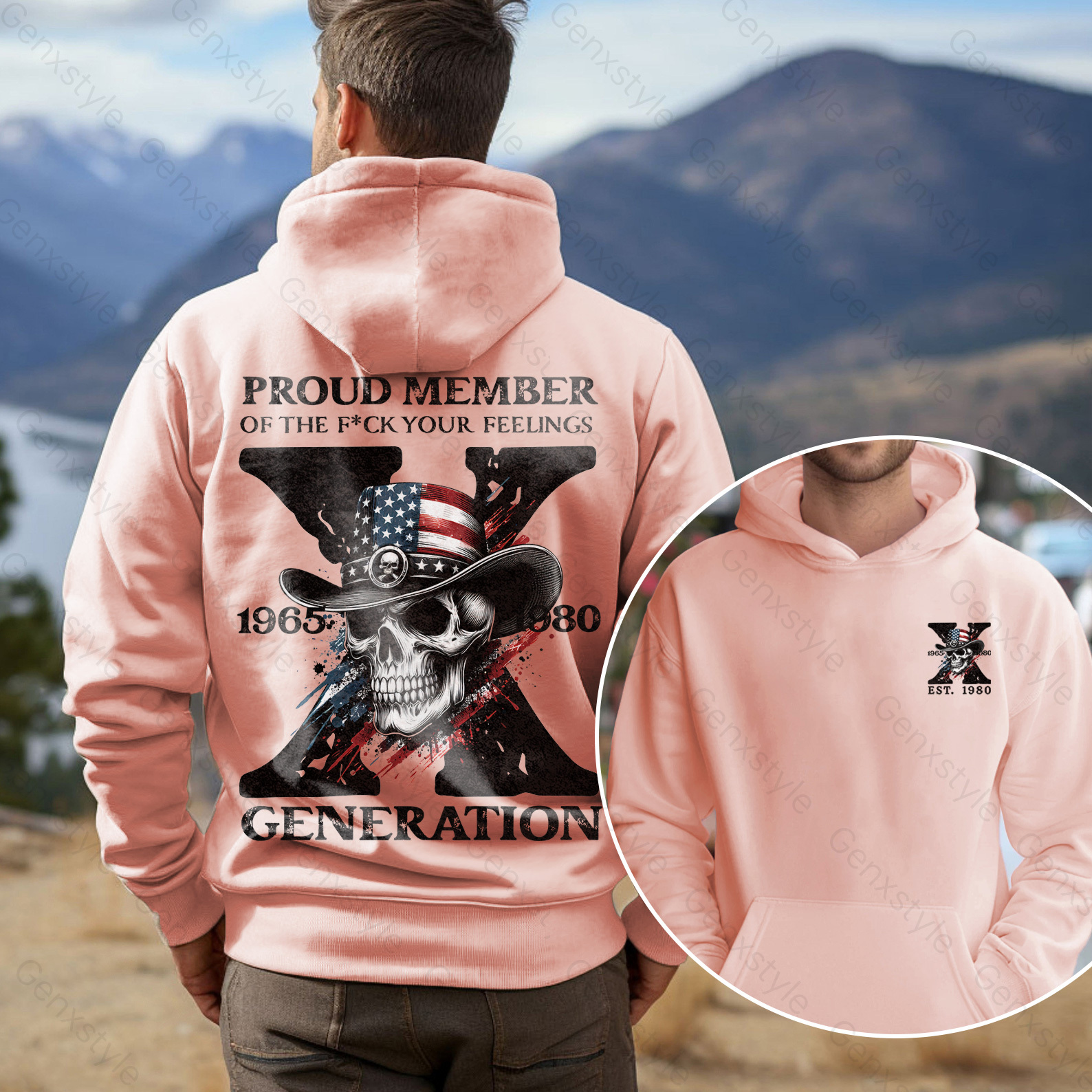 America Funny Skull Generation X Hoodie