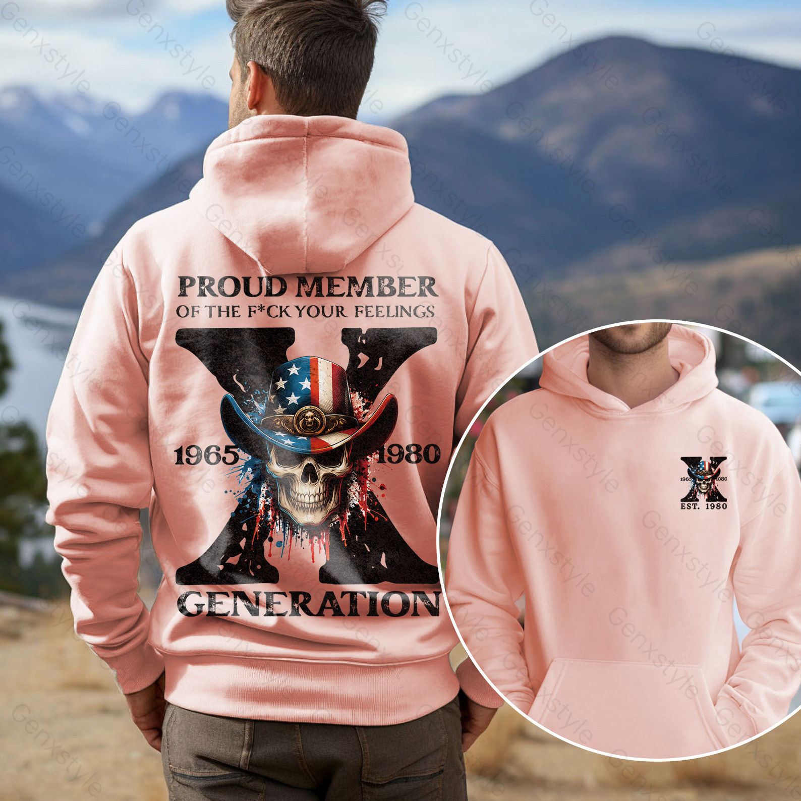 America Funny Skull Generation X Hoodie