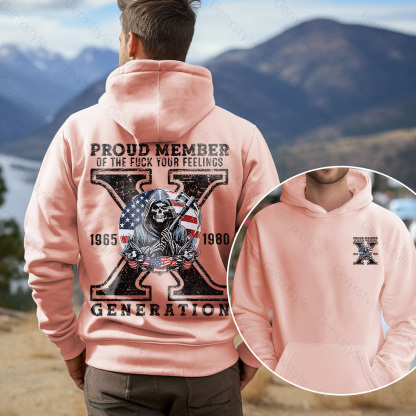 Generation X Skull Design Hoodie
