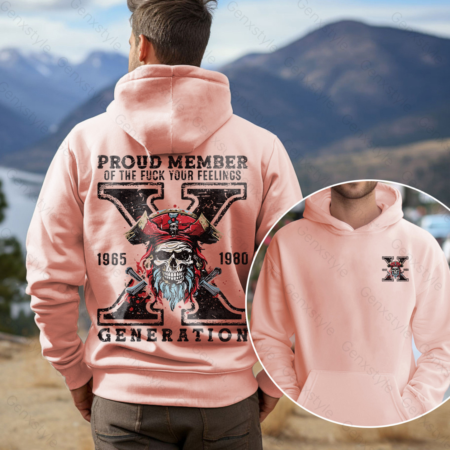 Generation X Skull Design Hoodie
