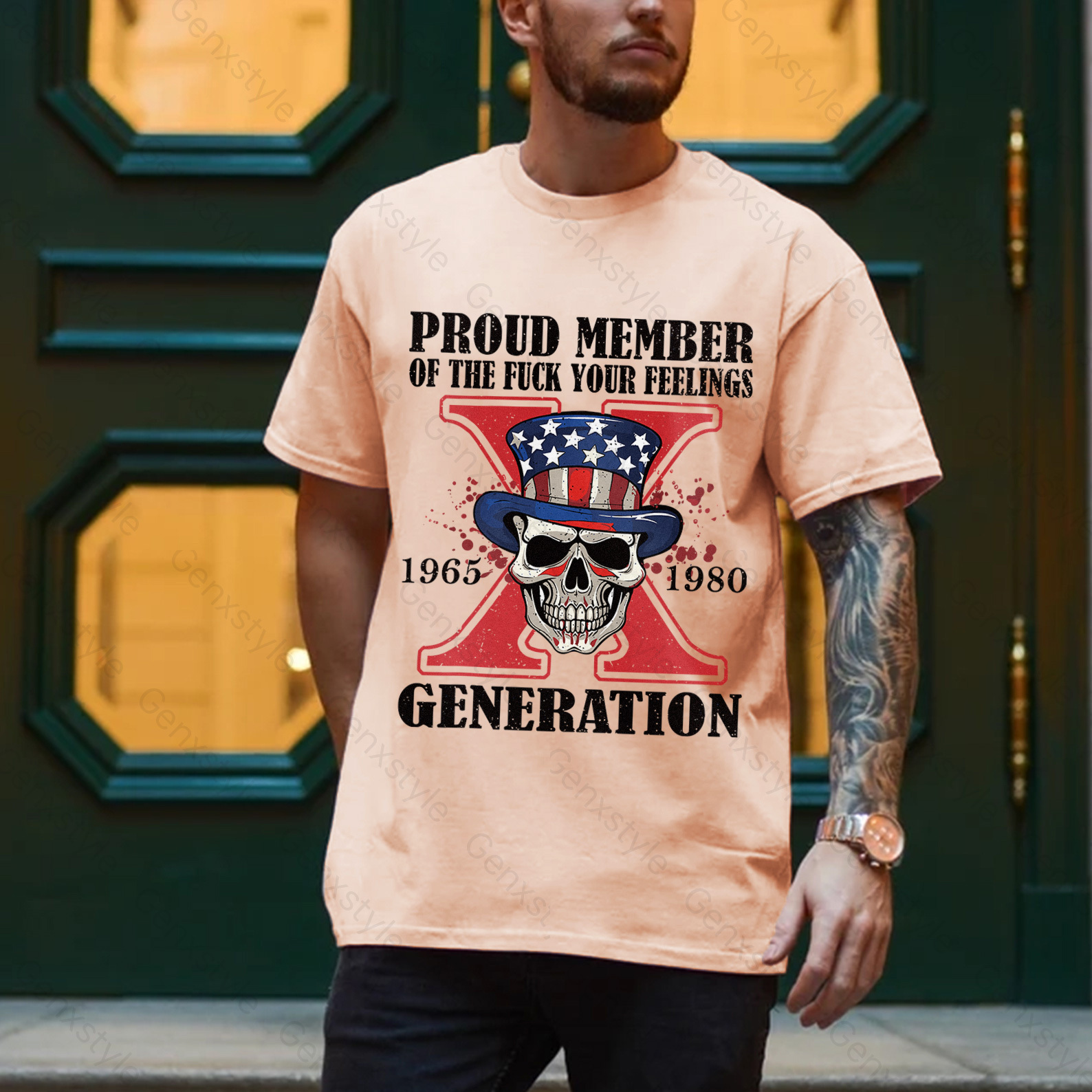 Proud Member Of The Fuck Your Feelings Generation X Skull T-shirt