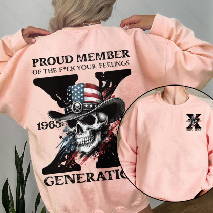 America Funny Skull Generation X Crewneck