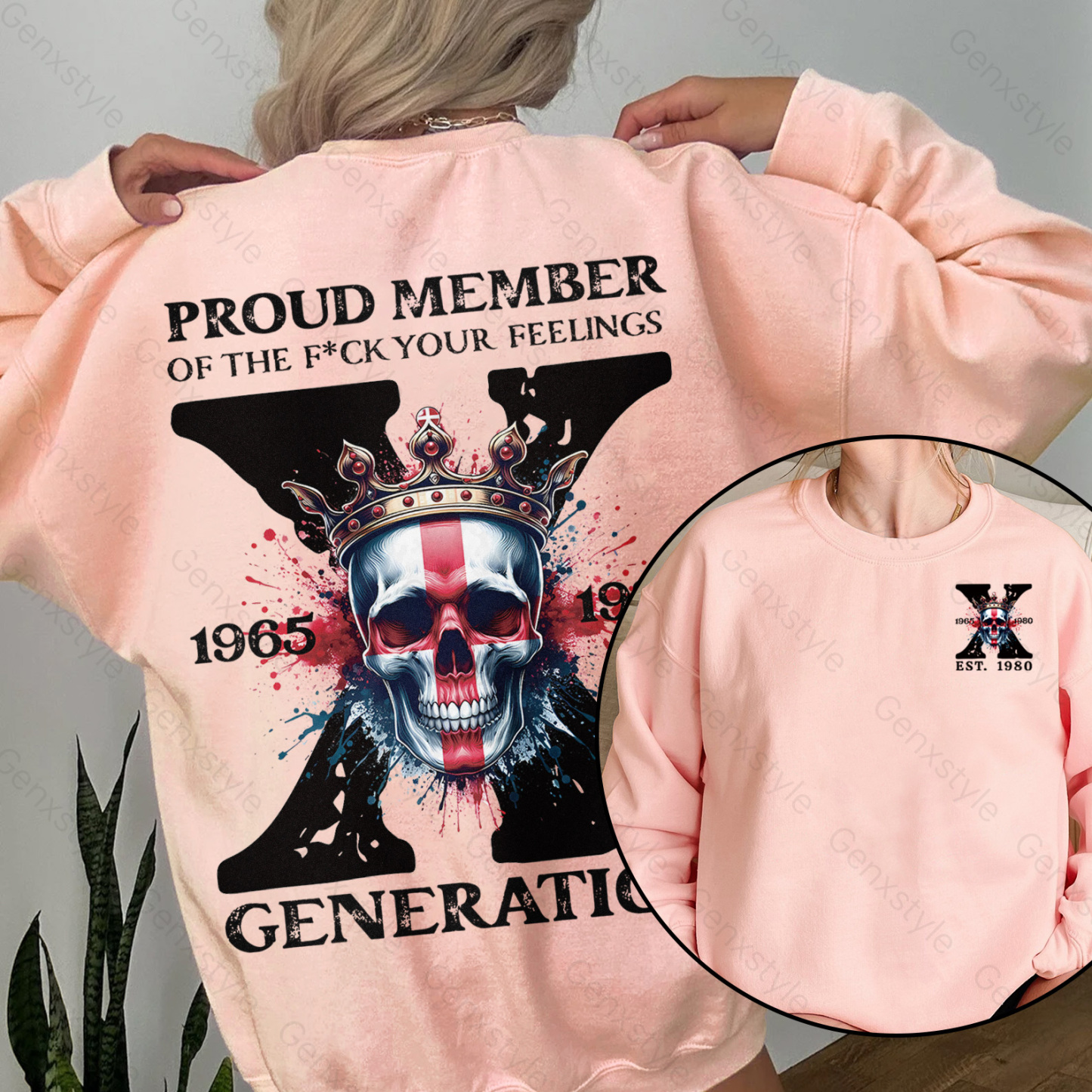Britain Funny Skull Generation X Crewneck