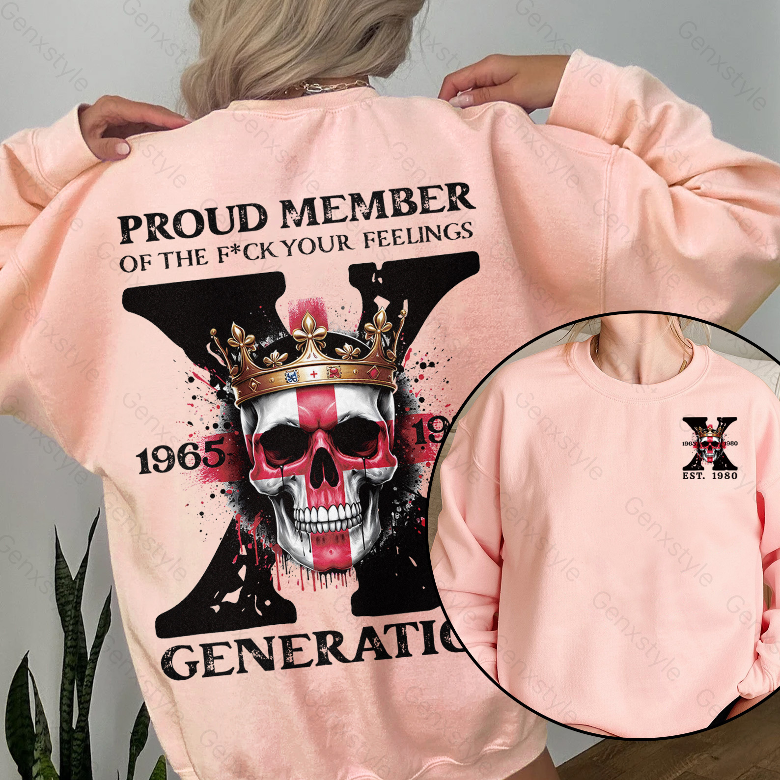 Britain Funny Skull Generation X Crewneck