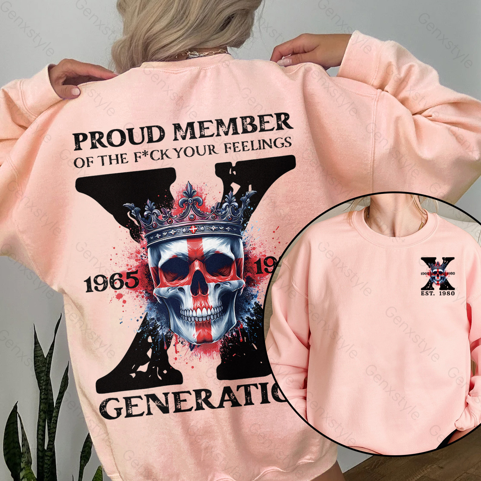Britain Funny Skull Generation X Crewneck