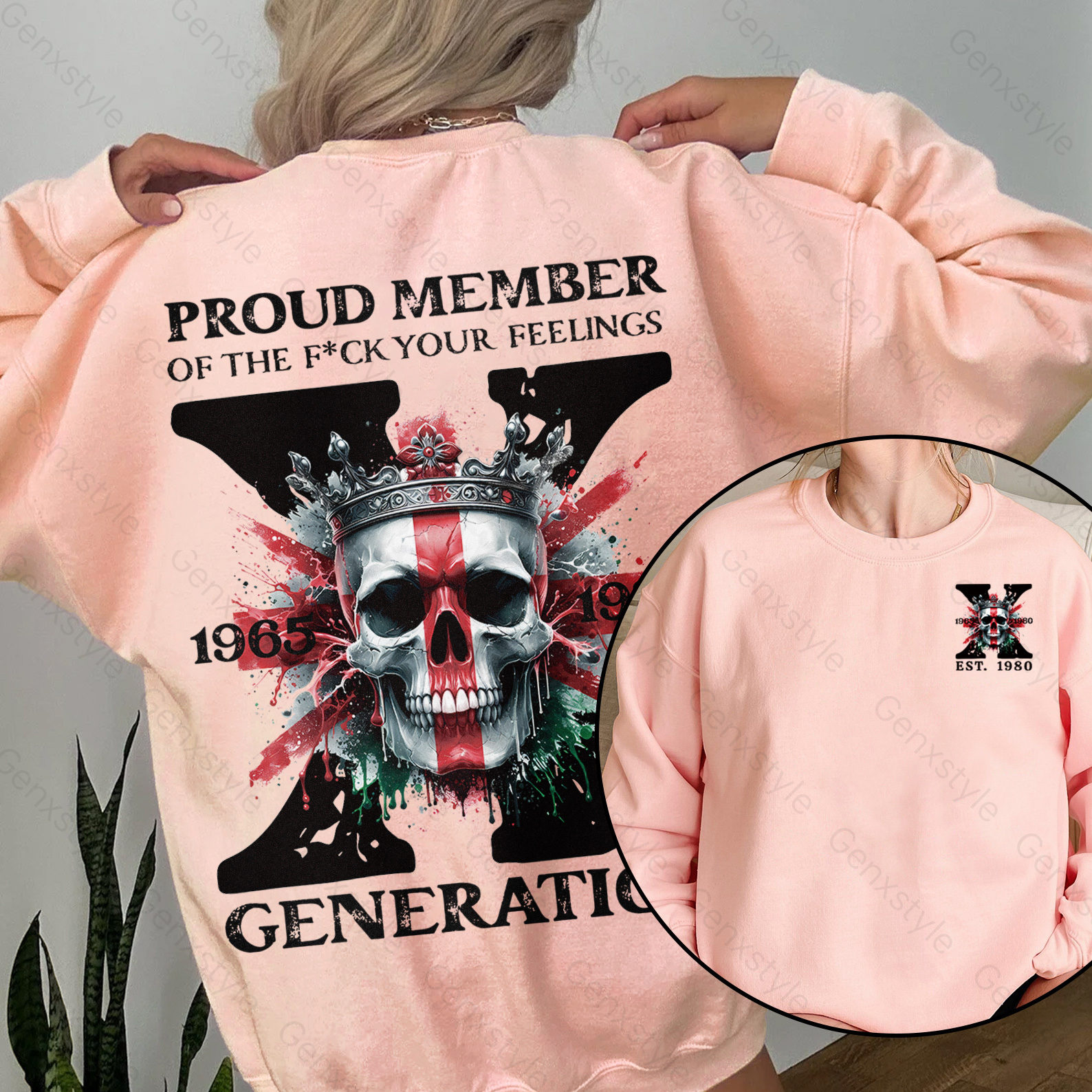 Britain Funny Skull Generation X Crewneck