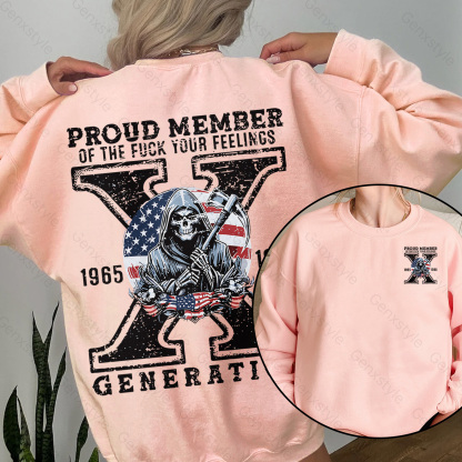 Generation X Skull Design Crewneck