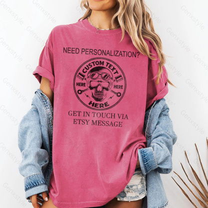 Washed Generation X Skull Motorcycle T-shirt