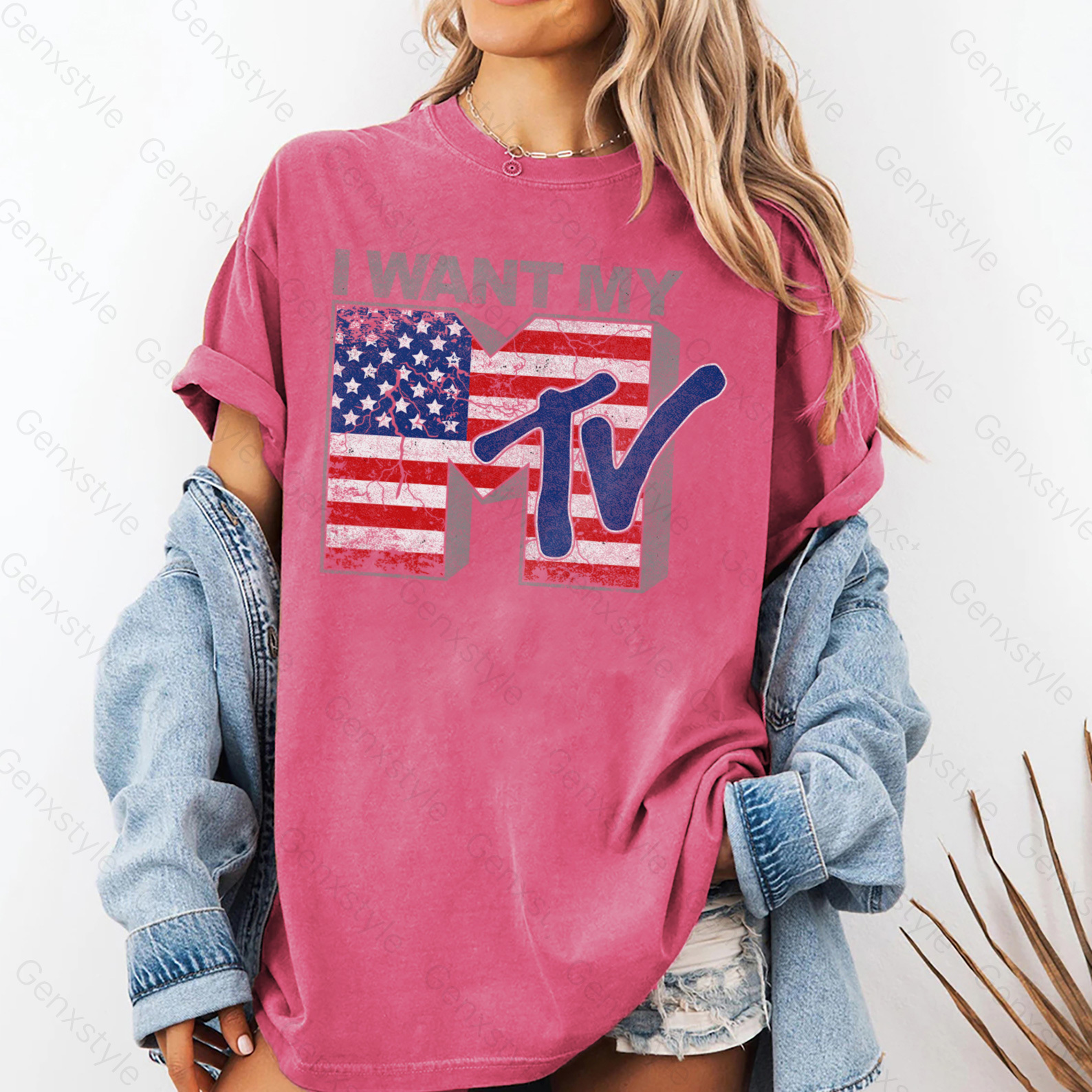 Washed I Want My MTV USA T-shirt