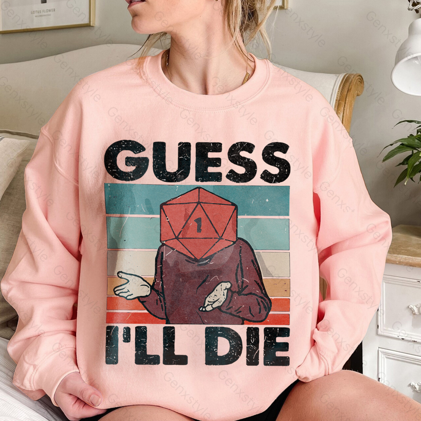 Guess I'll Die D&D Vintage Crewneck